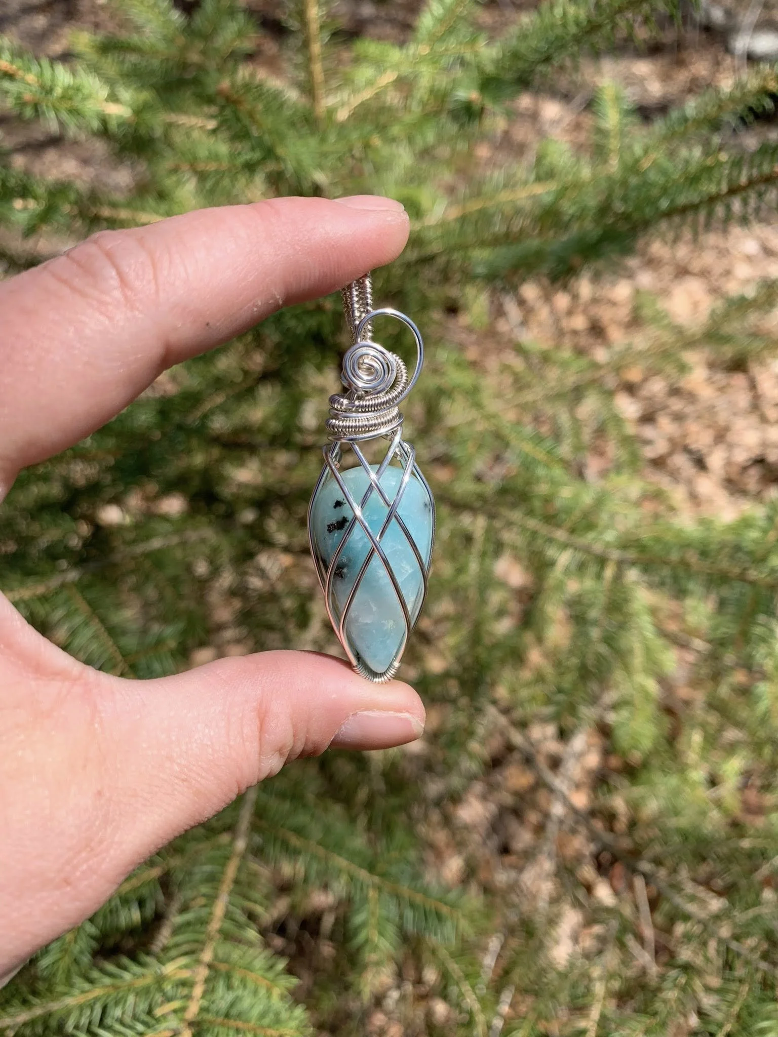 Hemimorphite Pendant