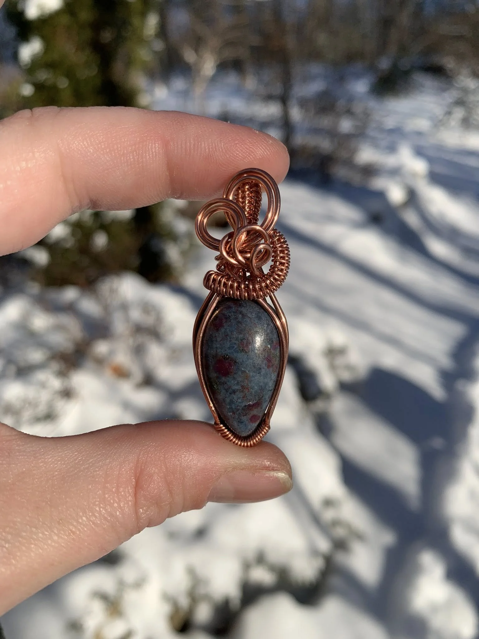 Ruby in Kyanite Pendant