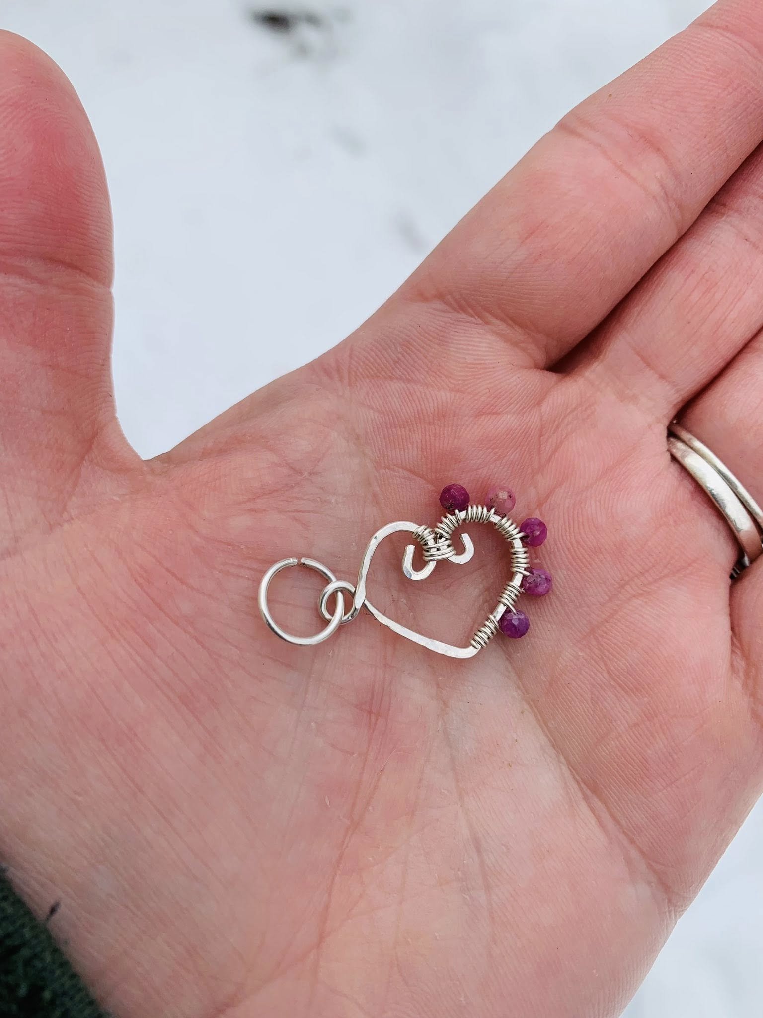 Ruby + Sterling Silver "Scrappy" Pendant