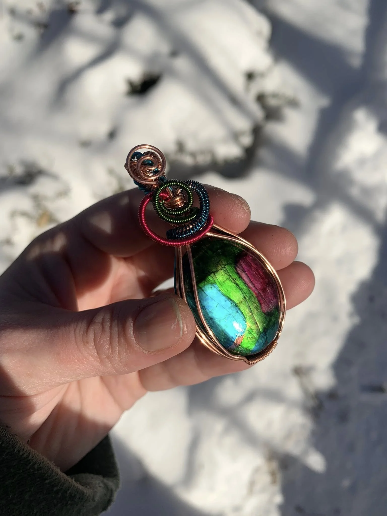 Dyed Labradorite Pendant