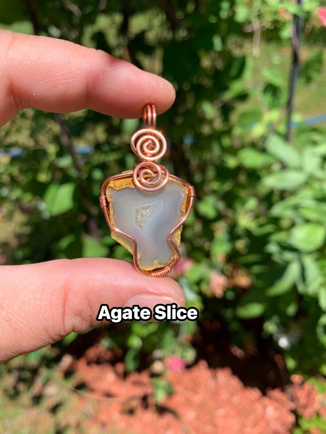 Agate Slice Simple Pendant