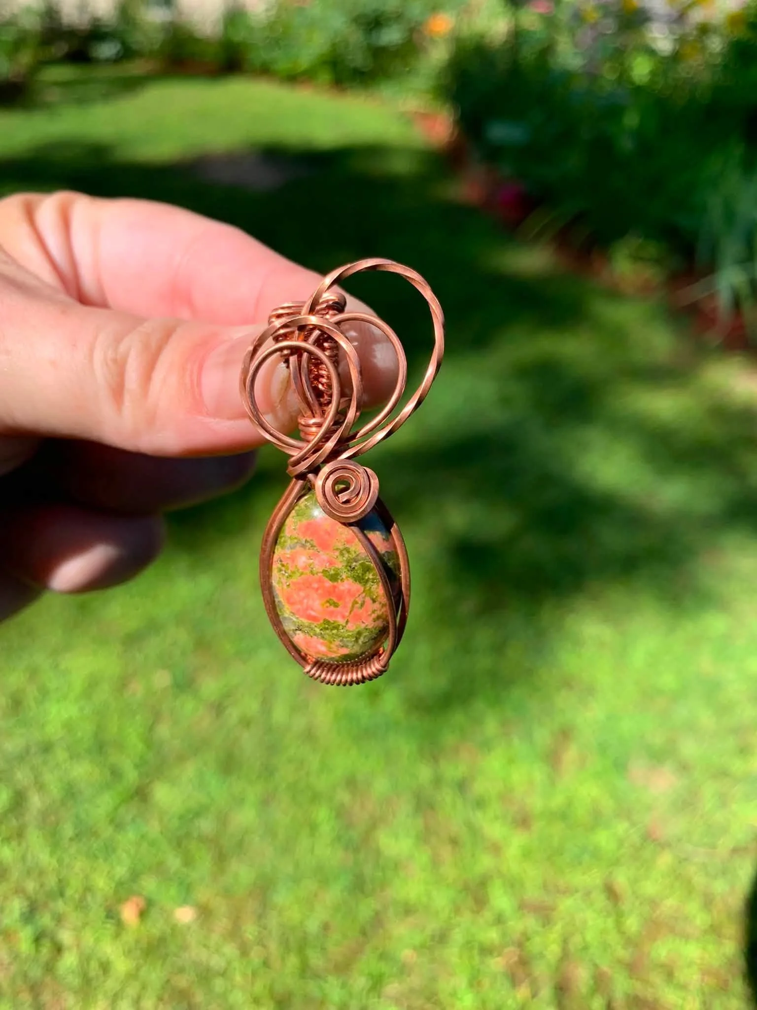 Old Stock Unakite Pendant