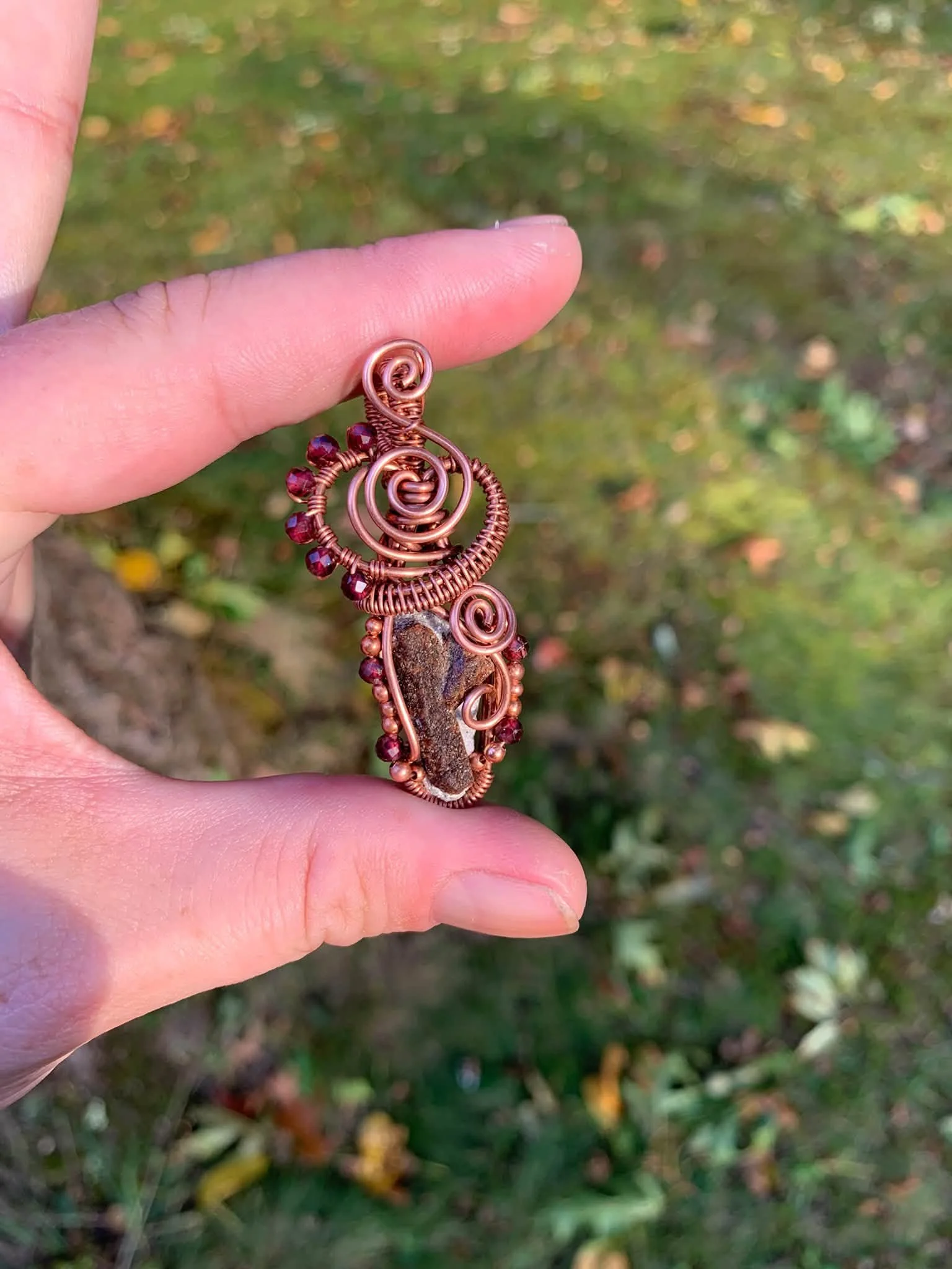 Raw Staurolite Fairy Cross Pendant