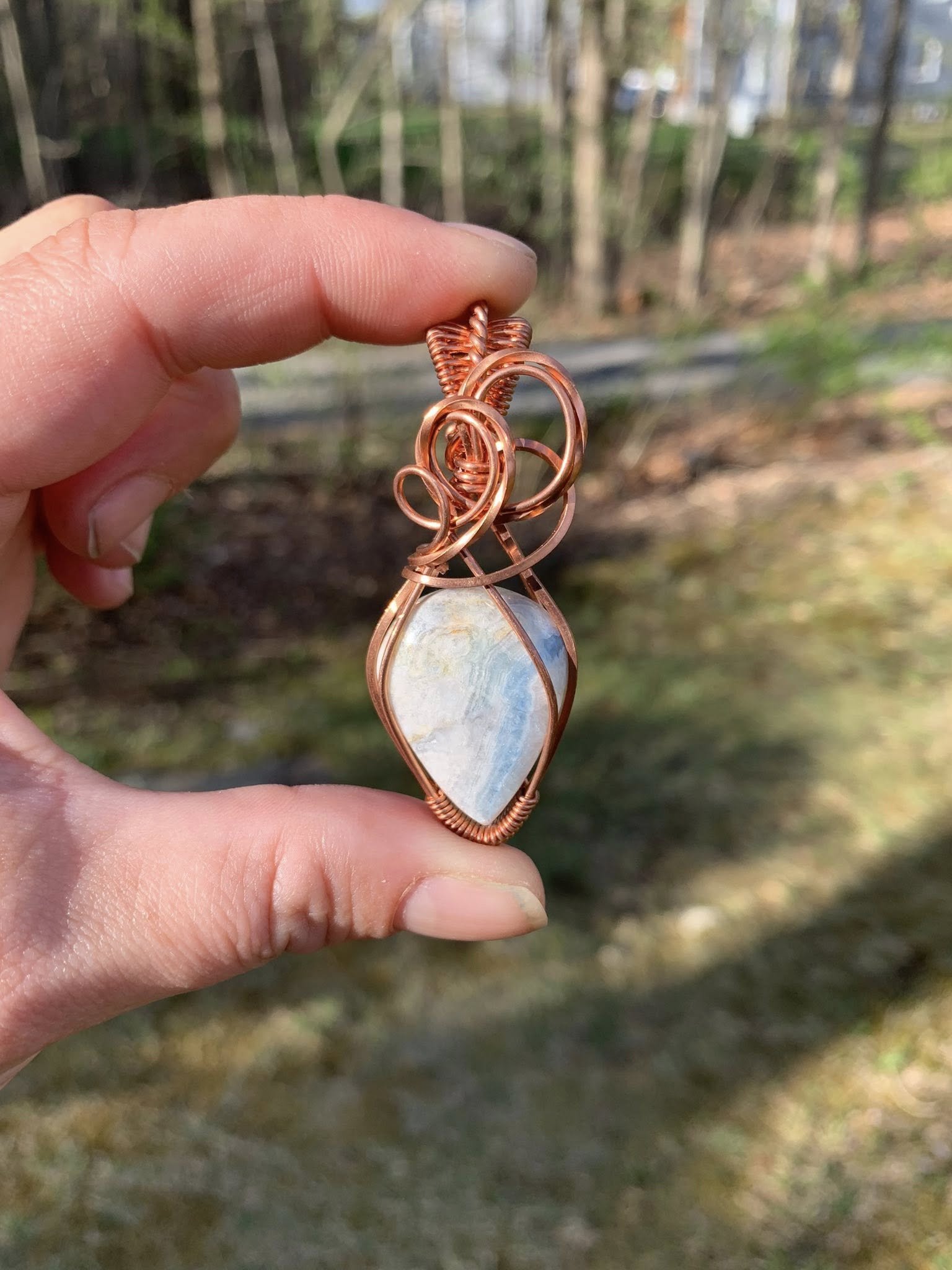 Blue Scheelite Pendant