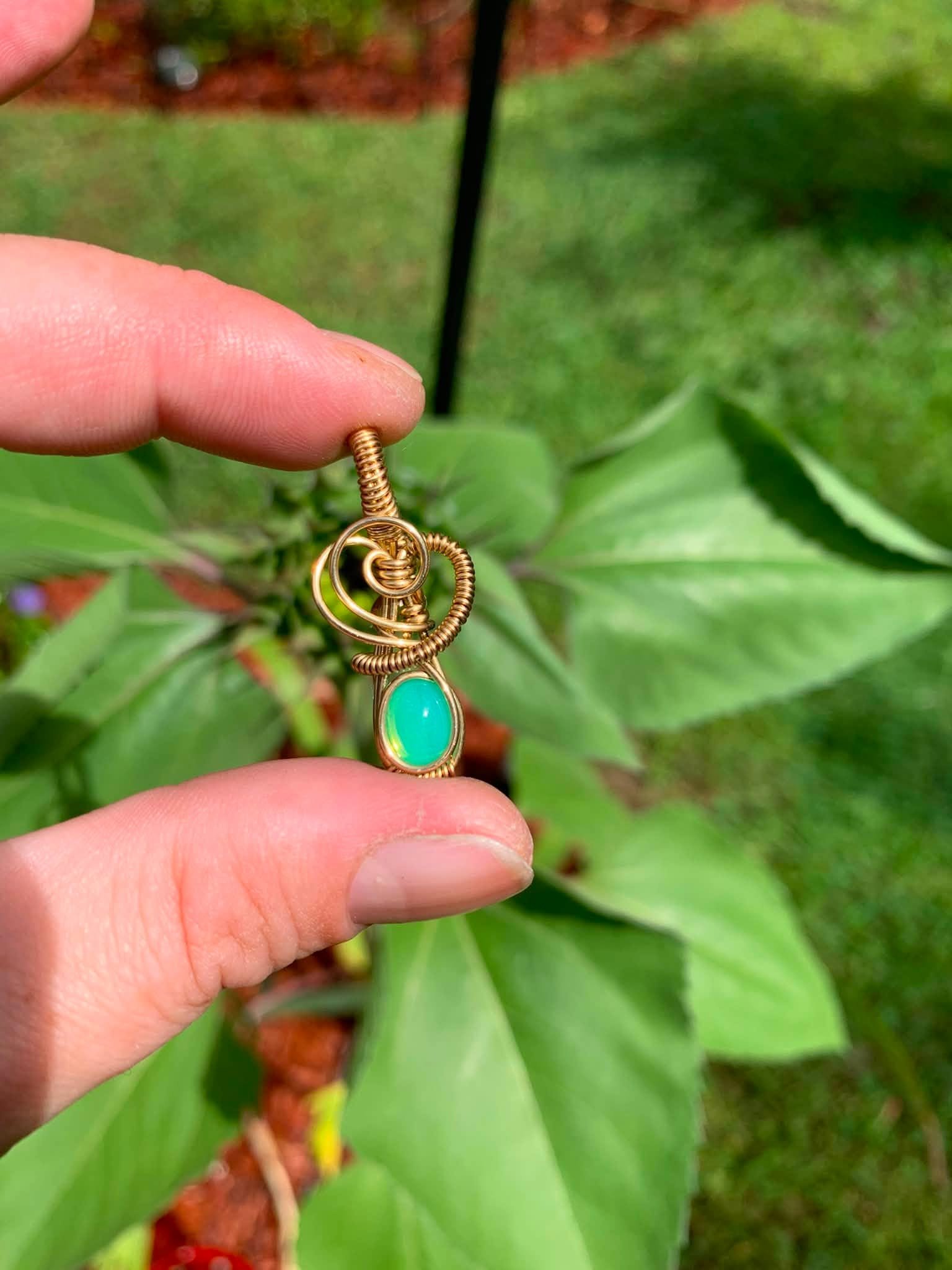 Uranium Glass Mini Pendant