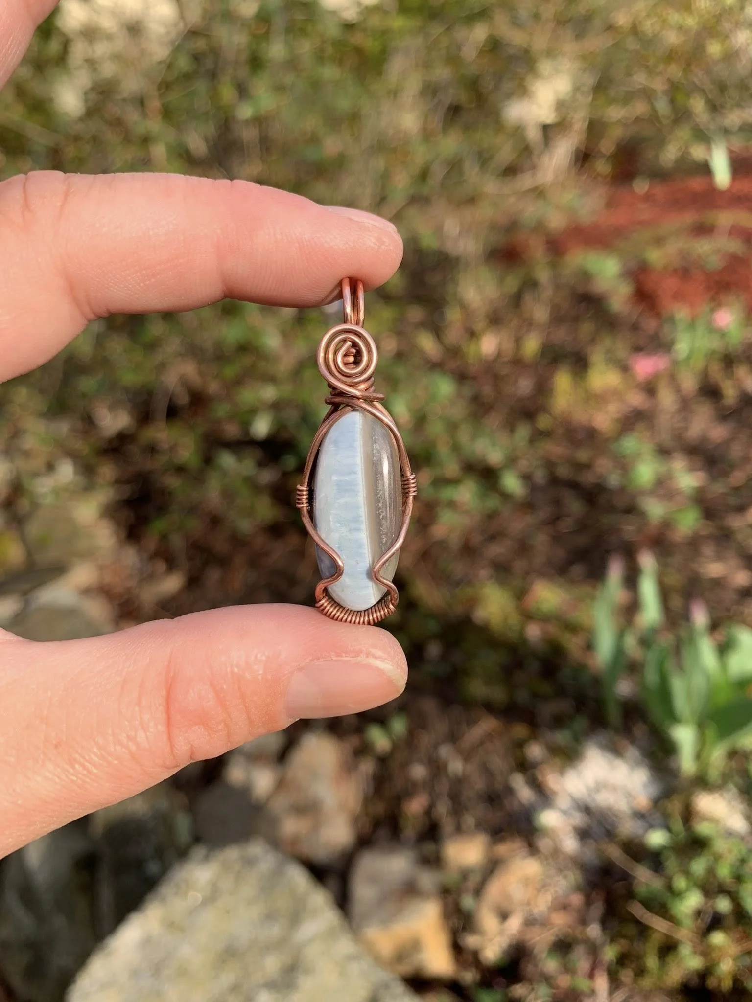 Owyhee Blue Opal Simple Pendant