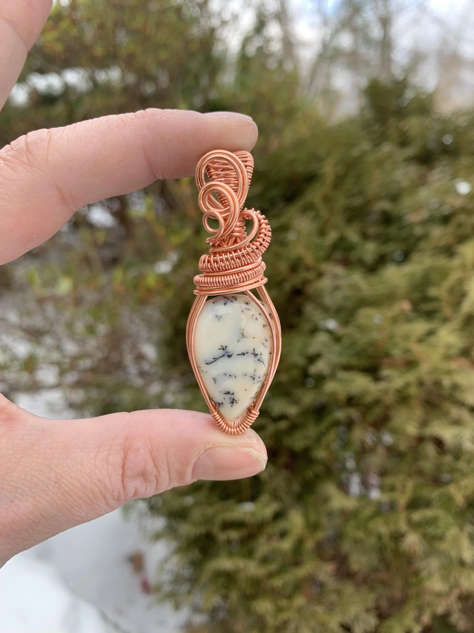 Dendritic Opal Pendant