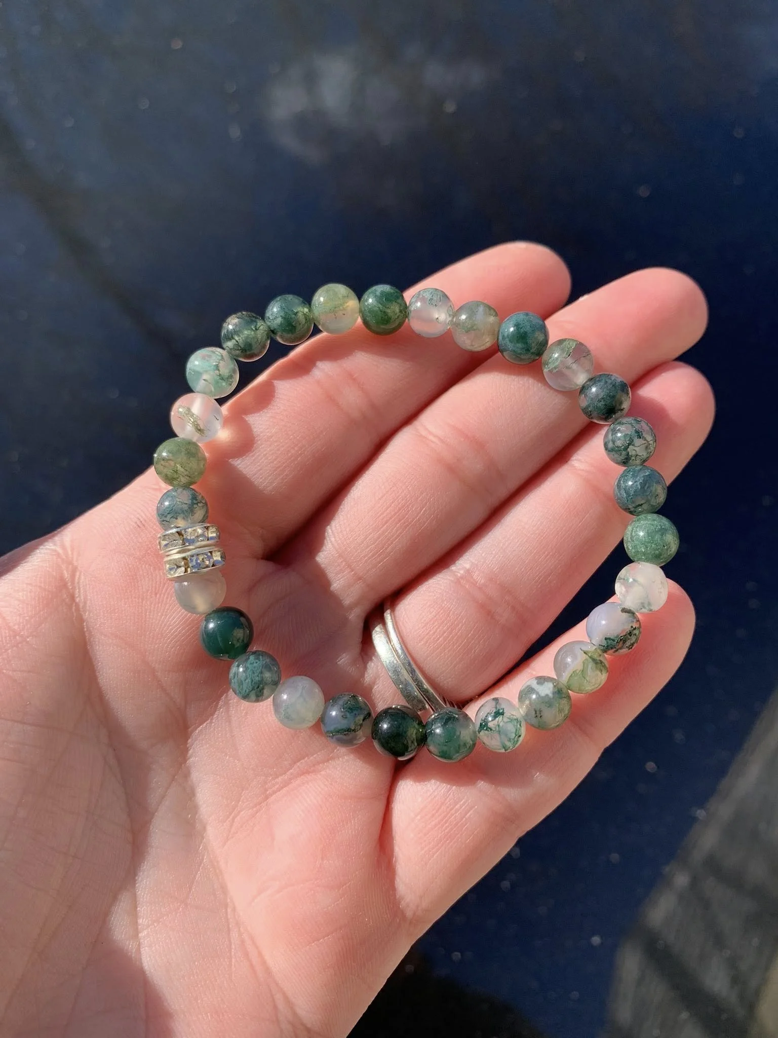 Moss Agate Stretch Bracelet