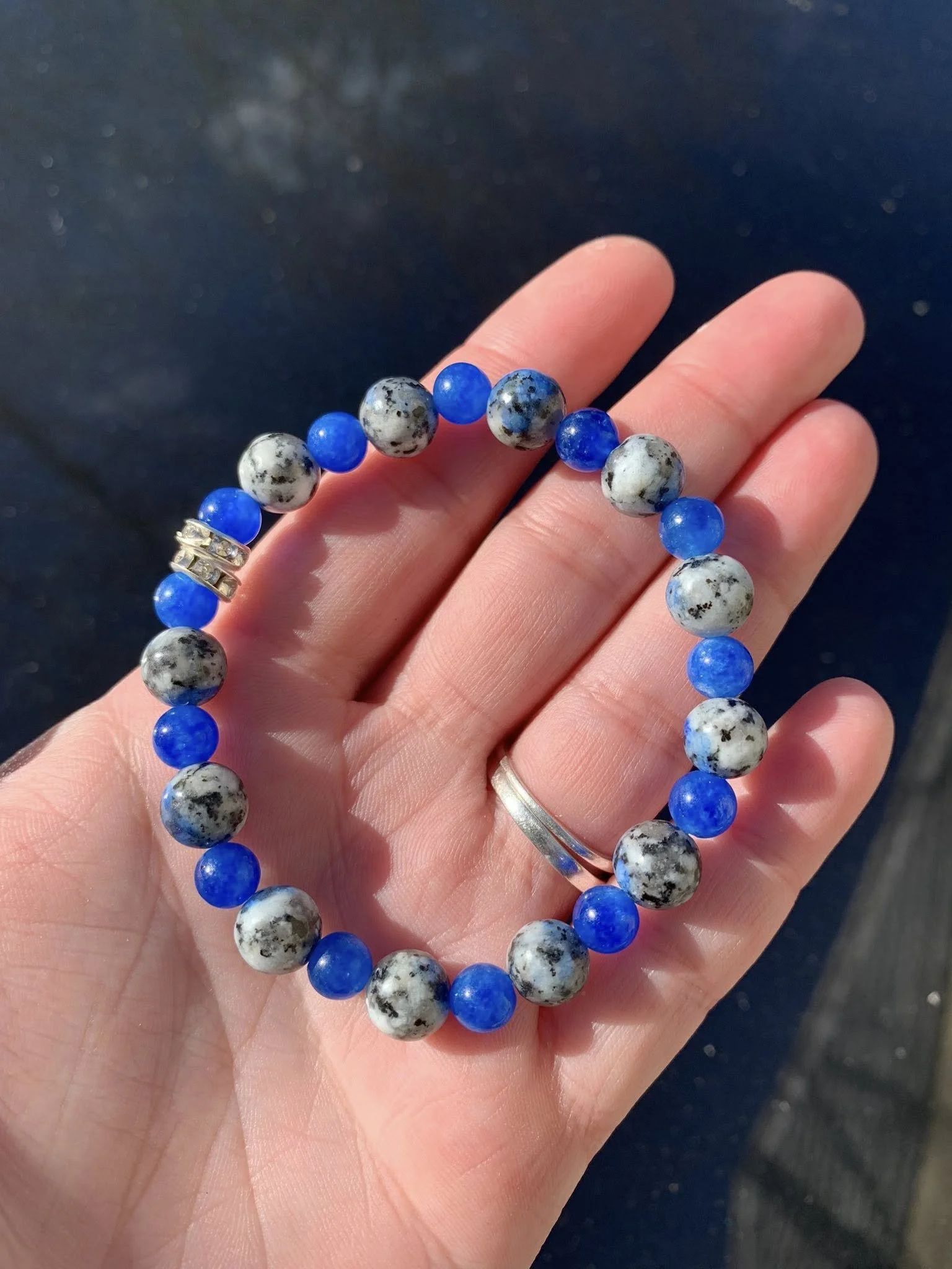K2 + Blue Kyanite Stretch Bracelet