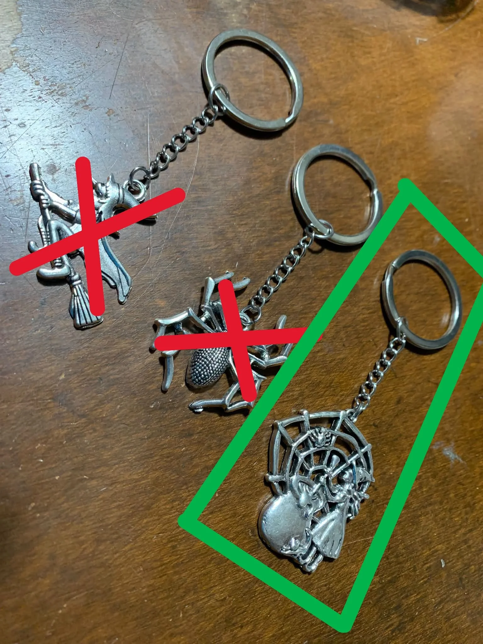 Spider Potion Witch Keychain