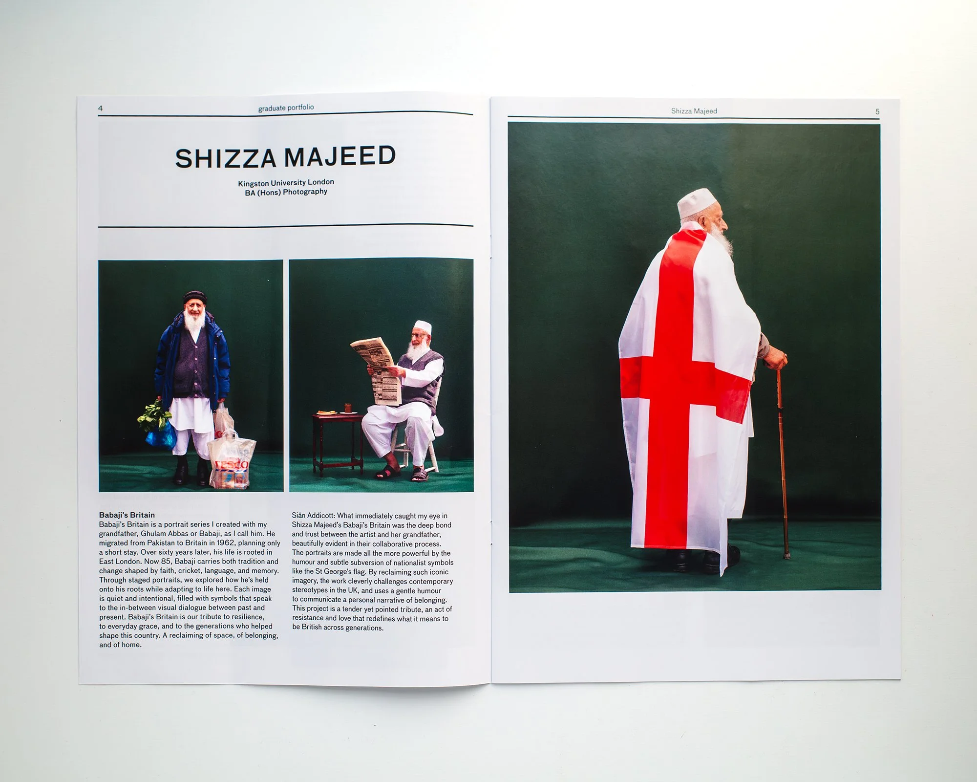 Source Magazine, BA Graduate Showcase Double Page Spread by Shizza Majeed