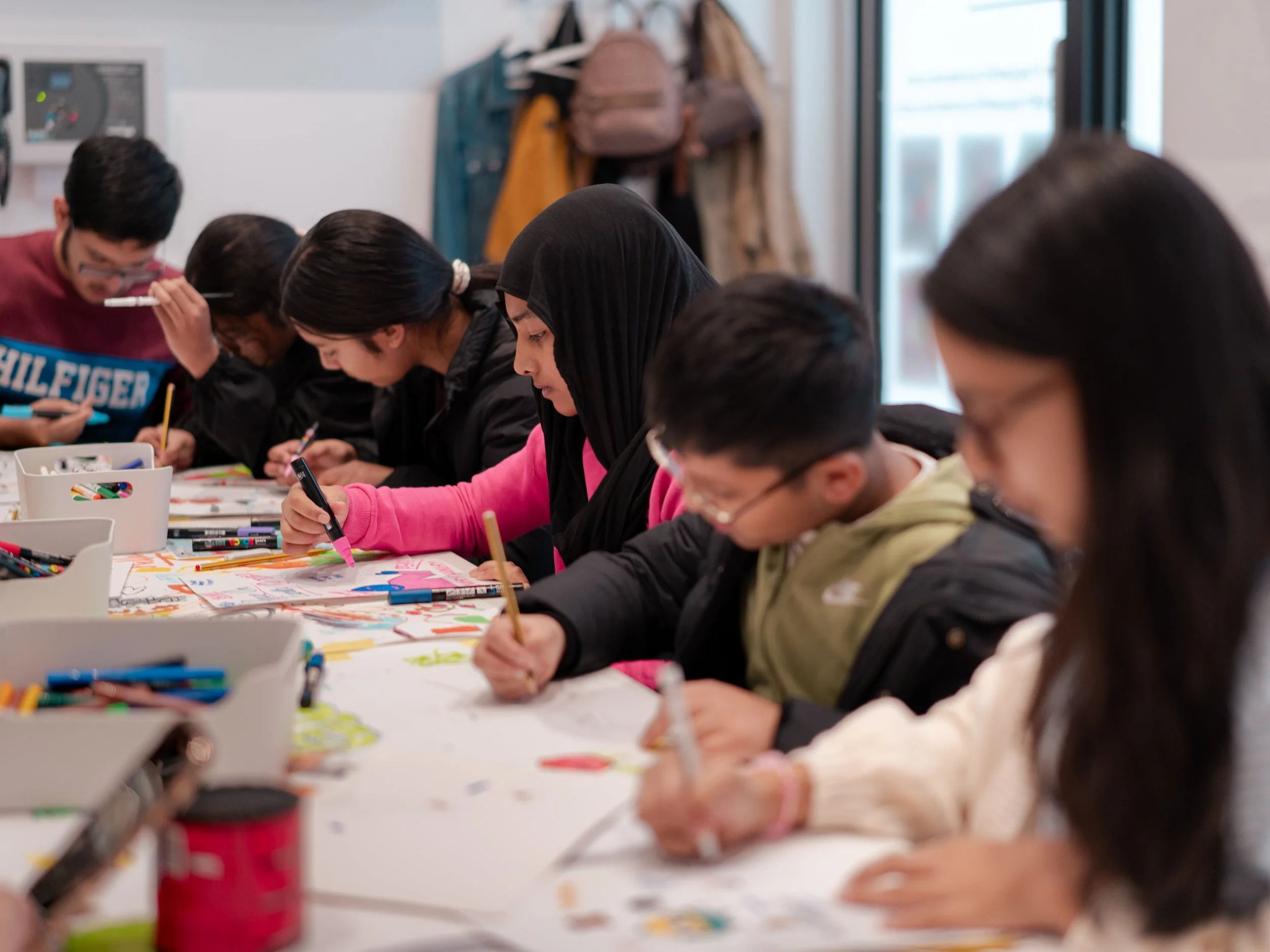 Trapped in Zone One, Winter Activities, three-day creative workshops with acclaimed London-based artist, Mr. Frivolous. Photography by Shizza Majeed