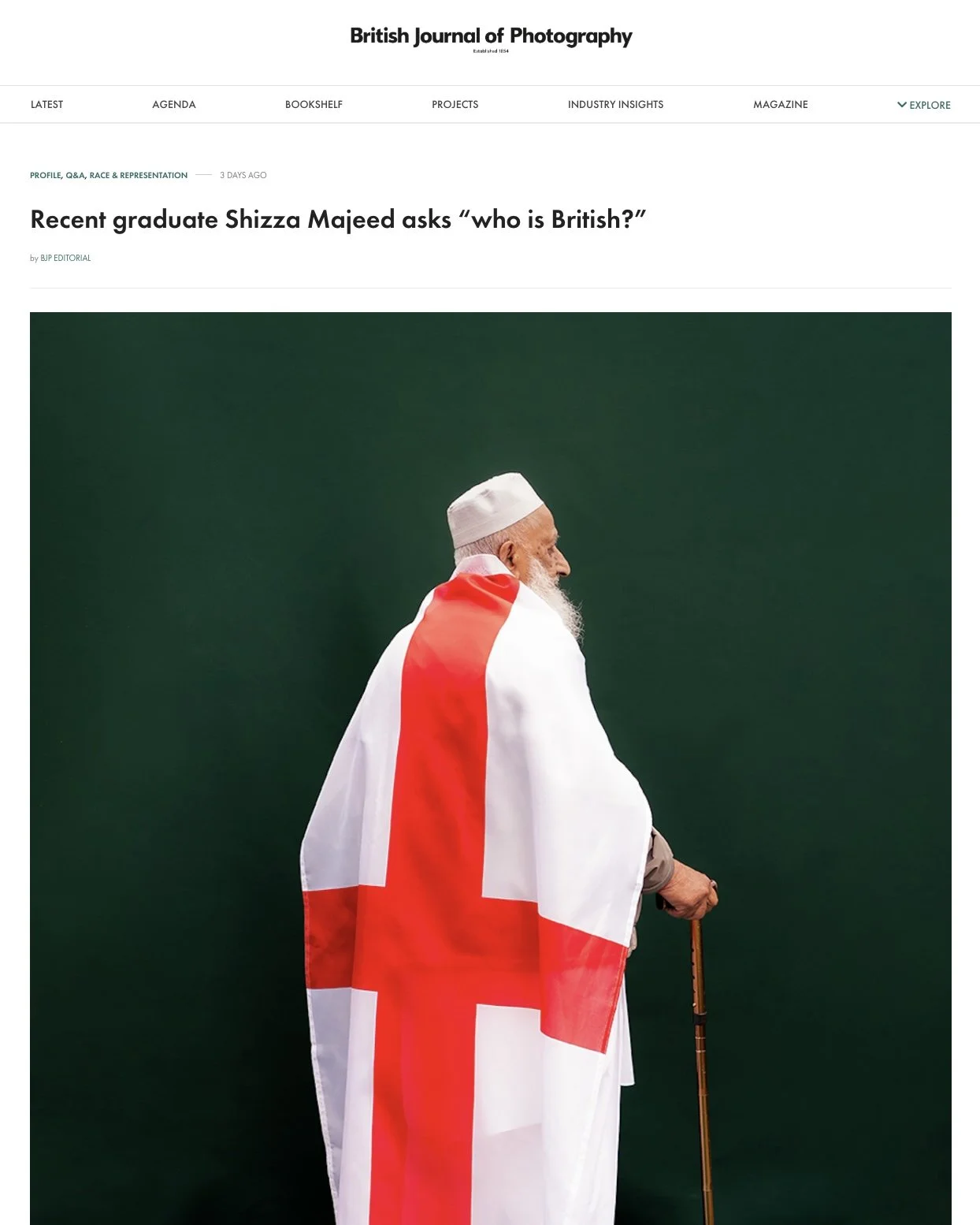 The British Journal of Photography, 'Recent graduate Shizza Majeed asks "who is British?"