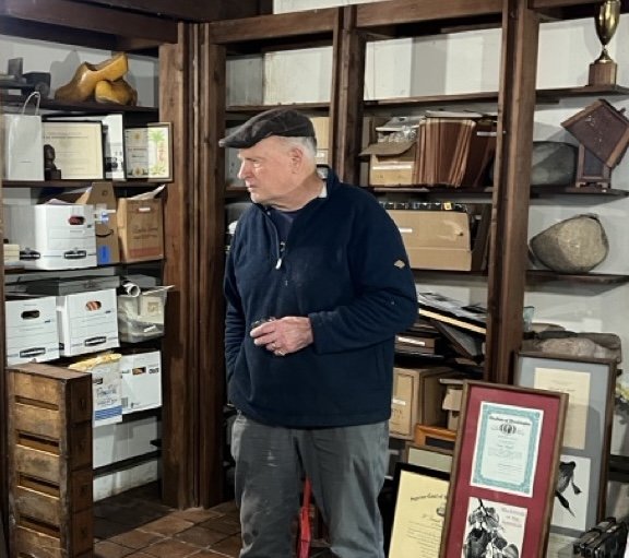 Tony Angell in his studio