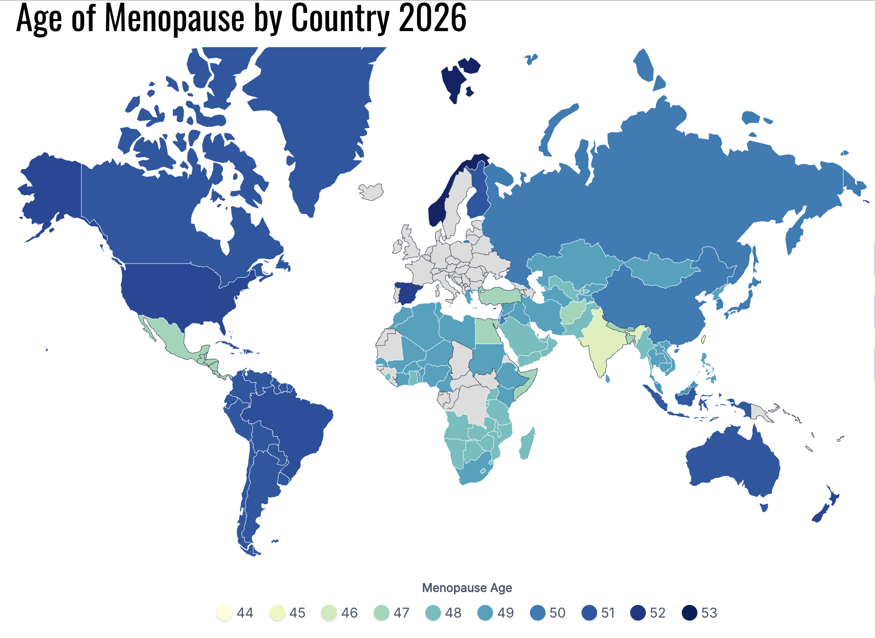 Global Differences in Menopause Onset