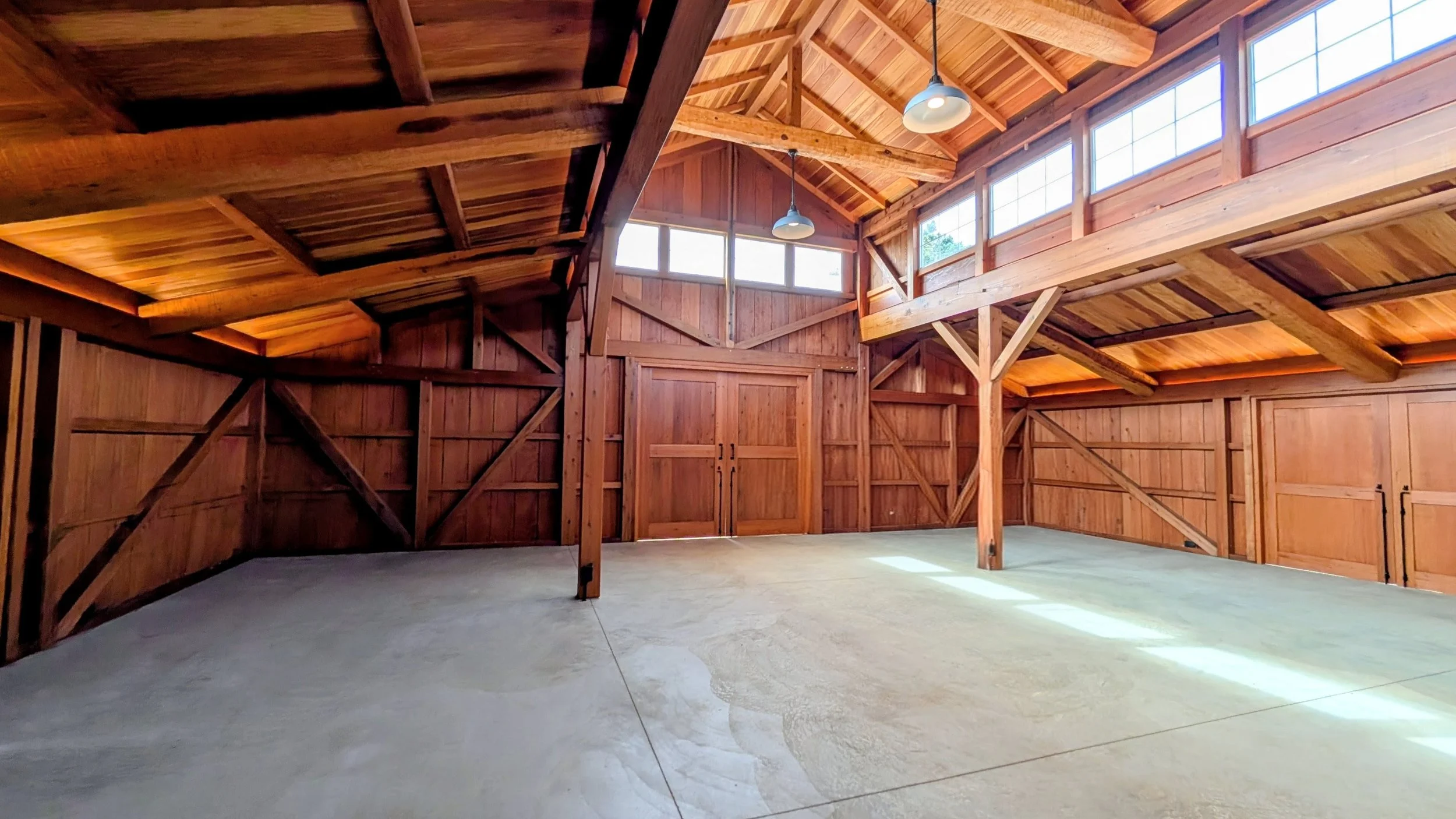 Interior of a Redwood Barn