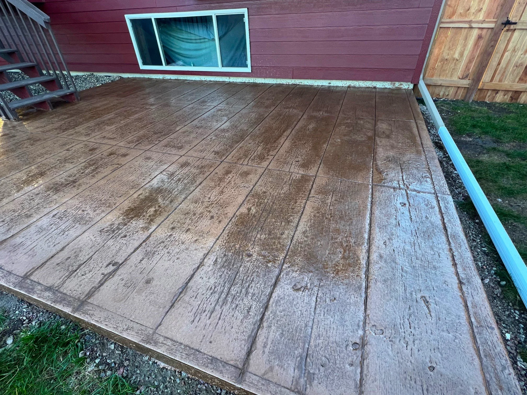 Stamped concrete patio installation in Sioux Falls SD