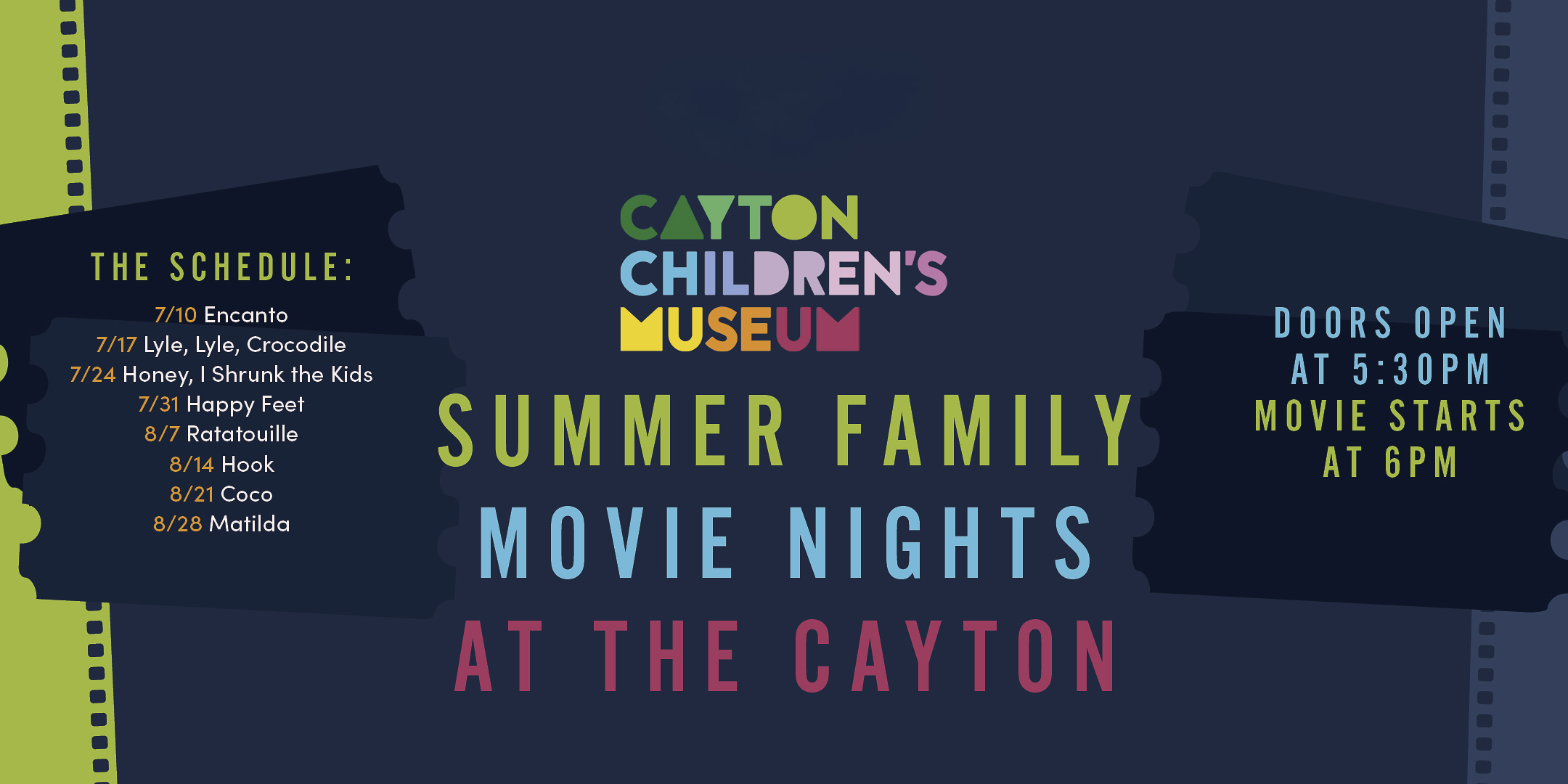 Cayton Children’s Museum Summer Friday Movie Nights