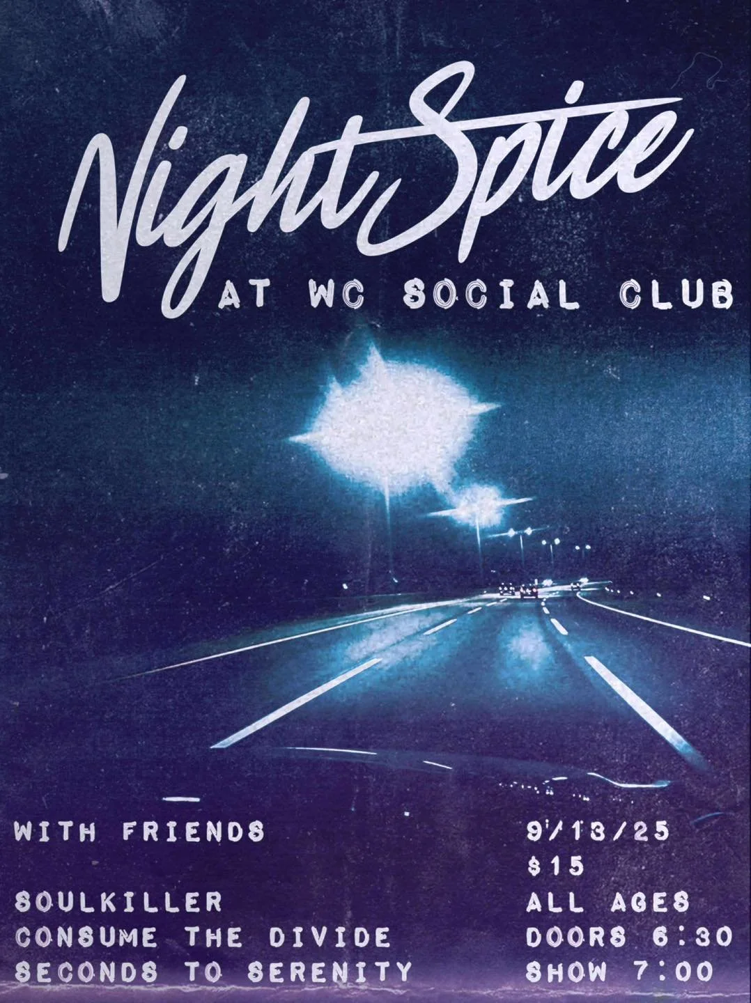 🔥 SHOW ANNOUNCEMENT 🔥
We’re stoked to announce that Seconds To Serenity is hitting the stage on Saturday, September 13th at WC Social Club in West Chicago, IL! This one’s gonna be rad.
We’ll be sharing the night with our good fr