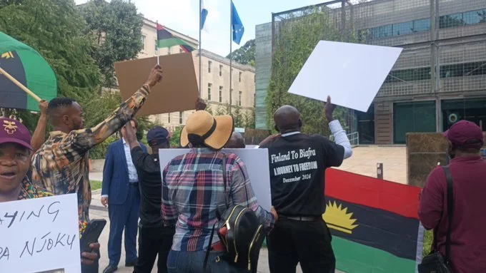 Biafran Protest at Finnish Embassy in Washington D.C. Signals Unwavering Resolve for Self-Determination