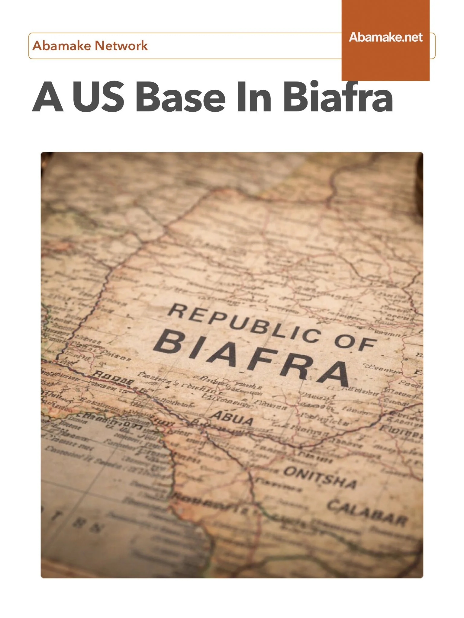 A US base in Biafra is a first step to stabilize the situation and protect the victims." - Dr. Walid Phares @WalidPhares