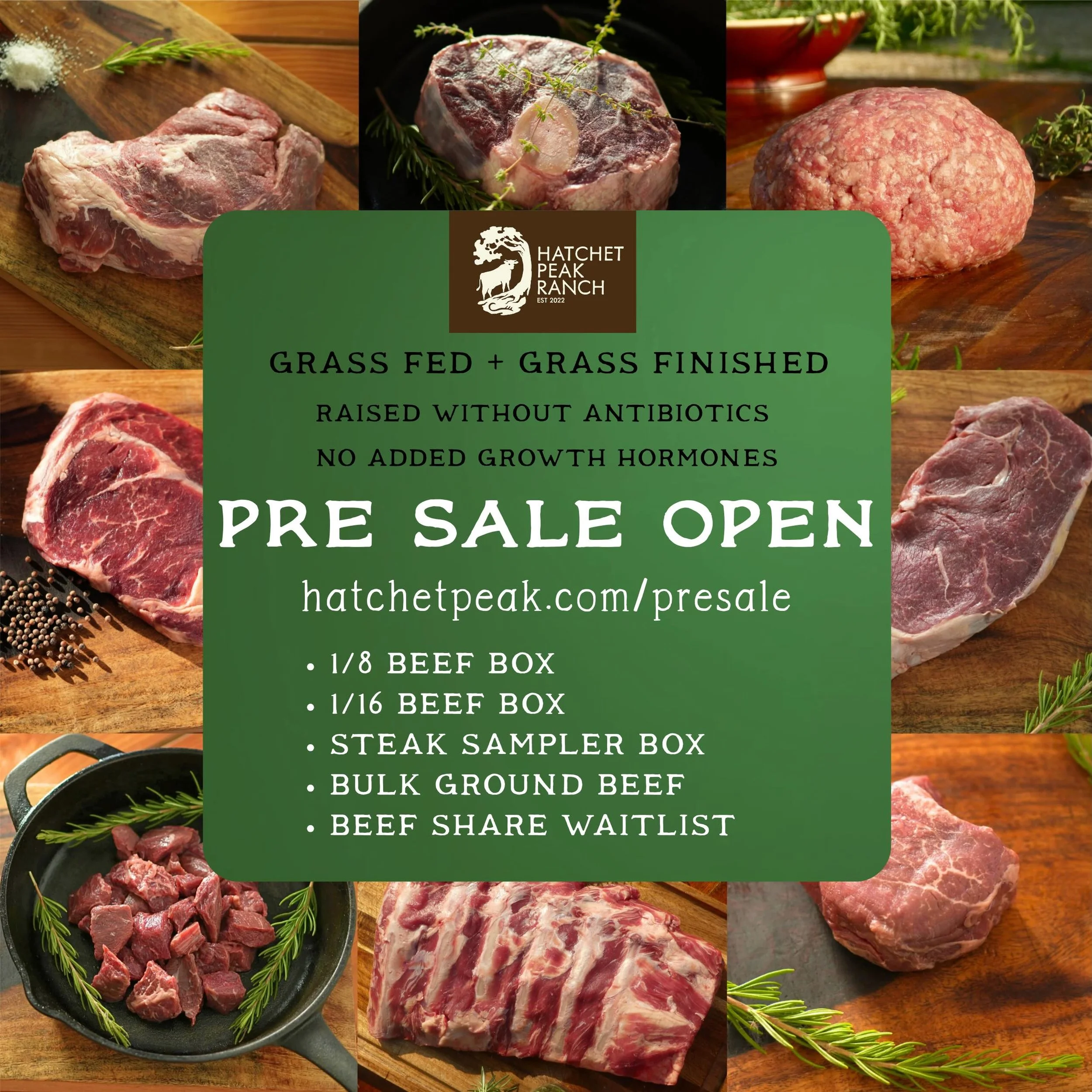 We&rsquo;re in business🥩🌱🏔️

Pre-sale orders are only available in Tulare and Kern County as we will be making these deliveries ourselves until we have our shipping method perfected

Orders will be delivered in the second week of June when your st