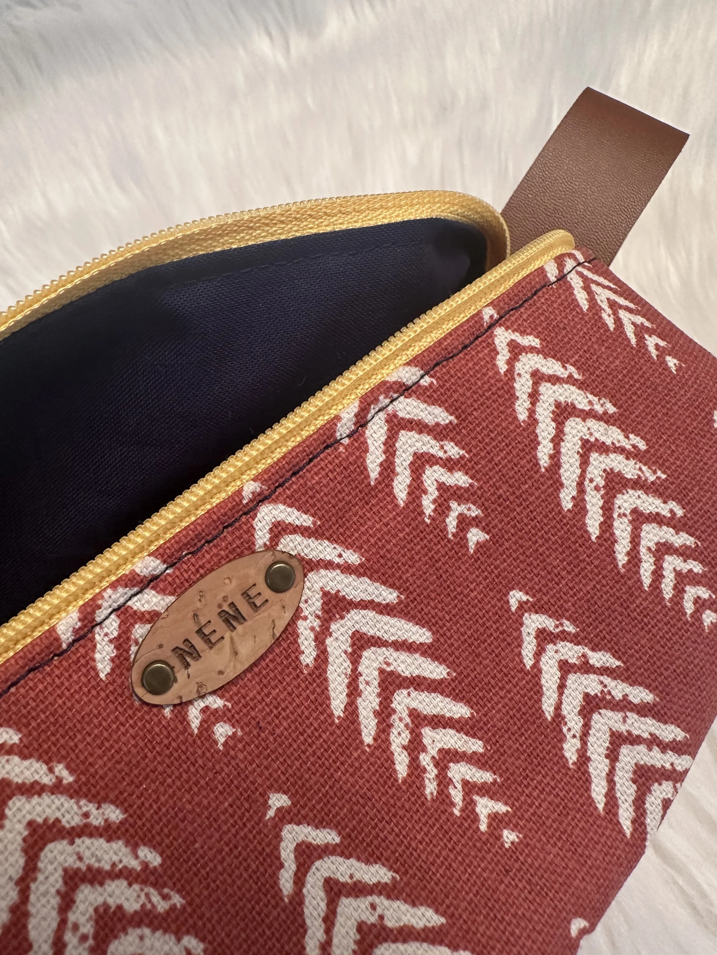 Dark Terracotta Red Notions Pouch
