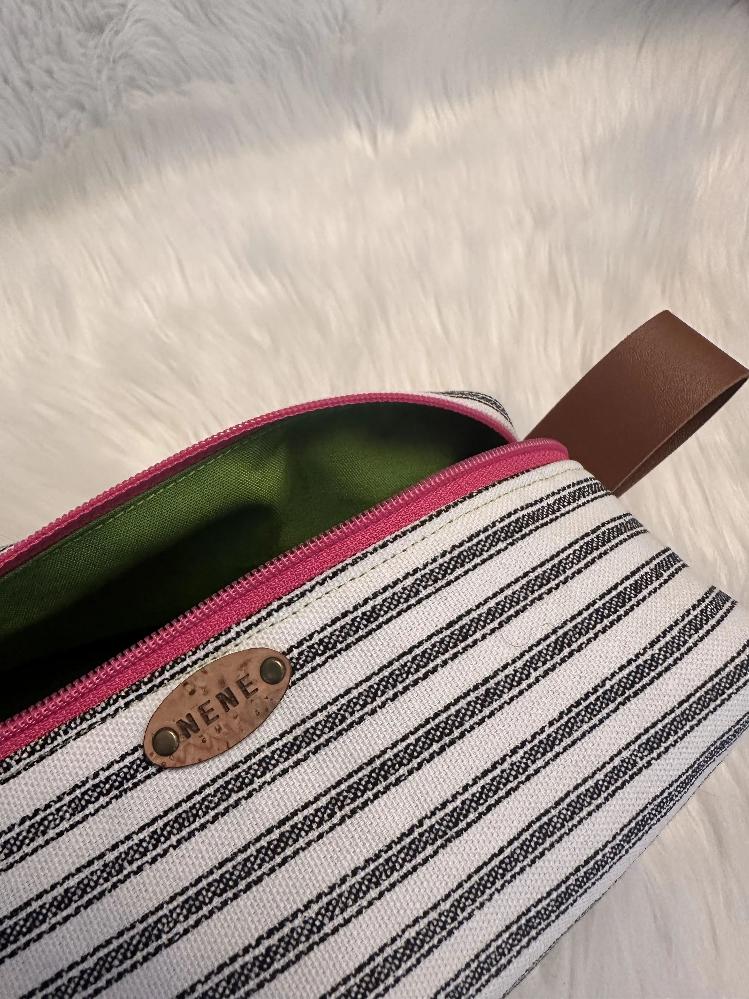 Black & White Striped Notions Pouch