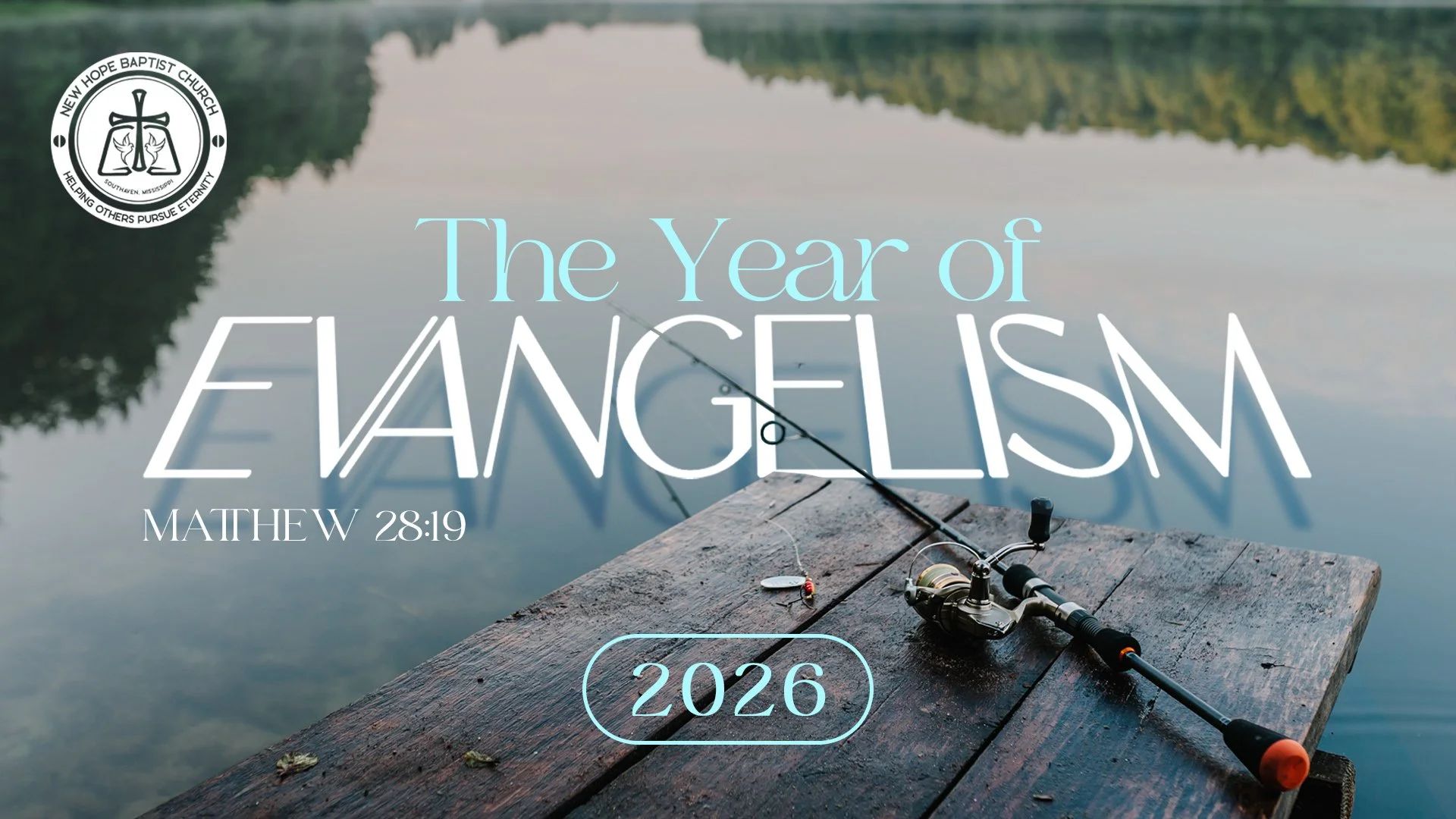 fishing rod and calm lake