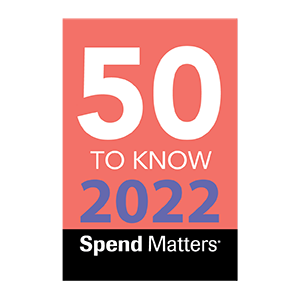 Graphic titled '50 to Know 2022' with the words 'Spend Matters' at the bottom.