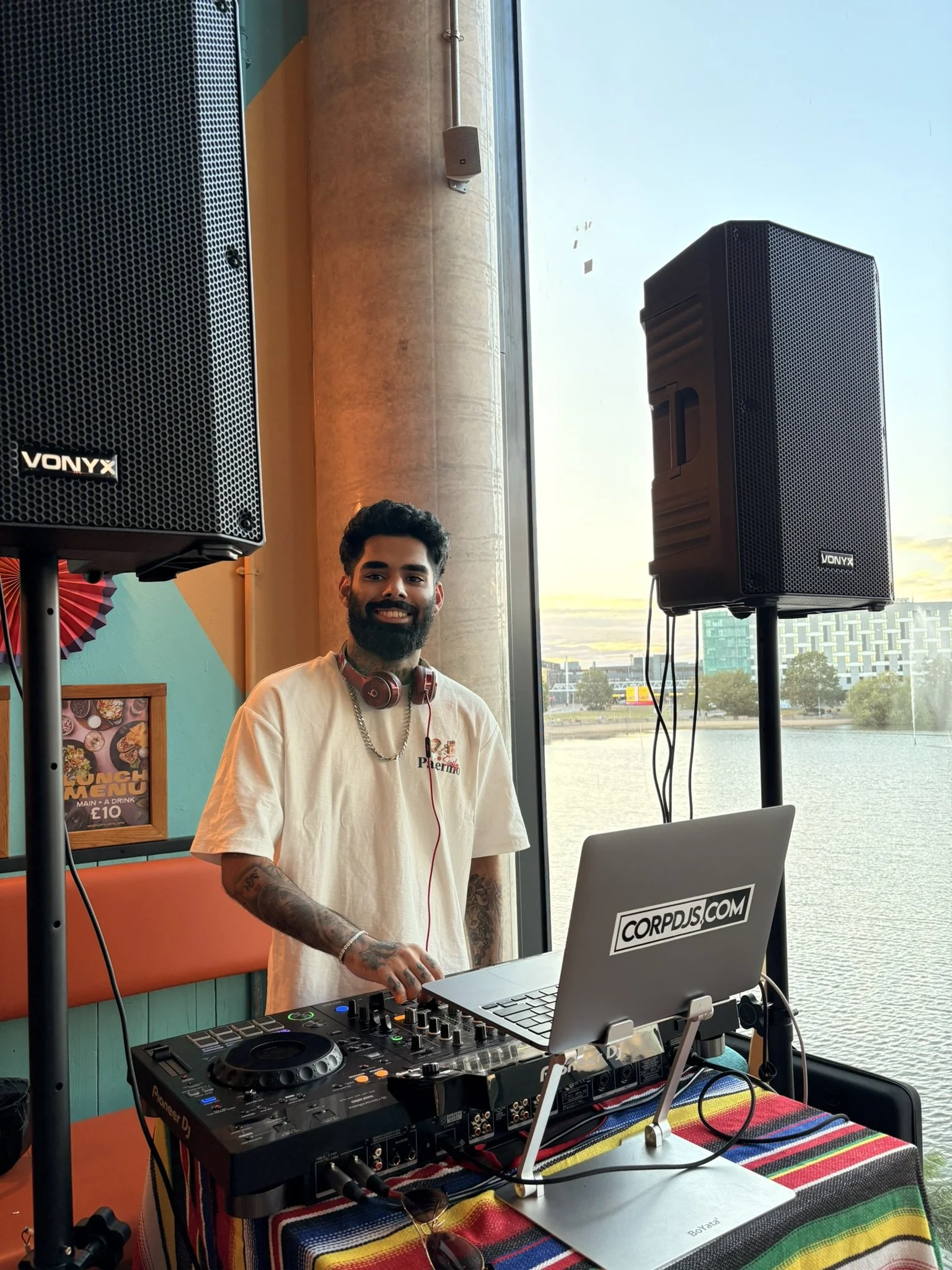 Anish Parmar (DJ ASP), founder of CorpDJs, at Las Iguanas