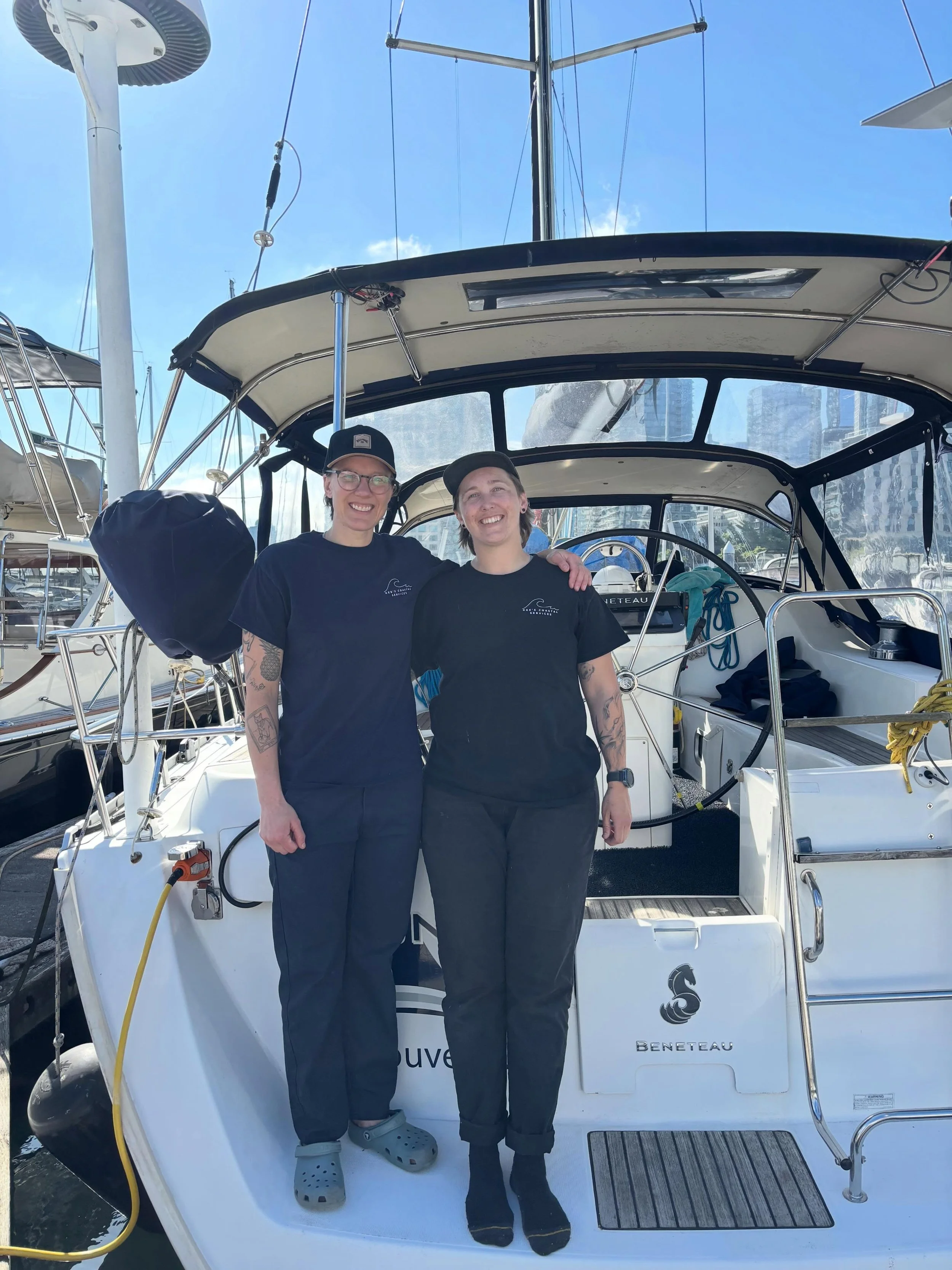 Showing our community field experience student the ropes onboard some of the vessels we&rsquo;ve been working on this spring 😊