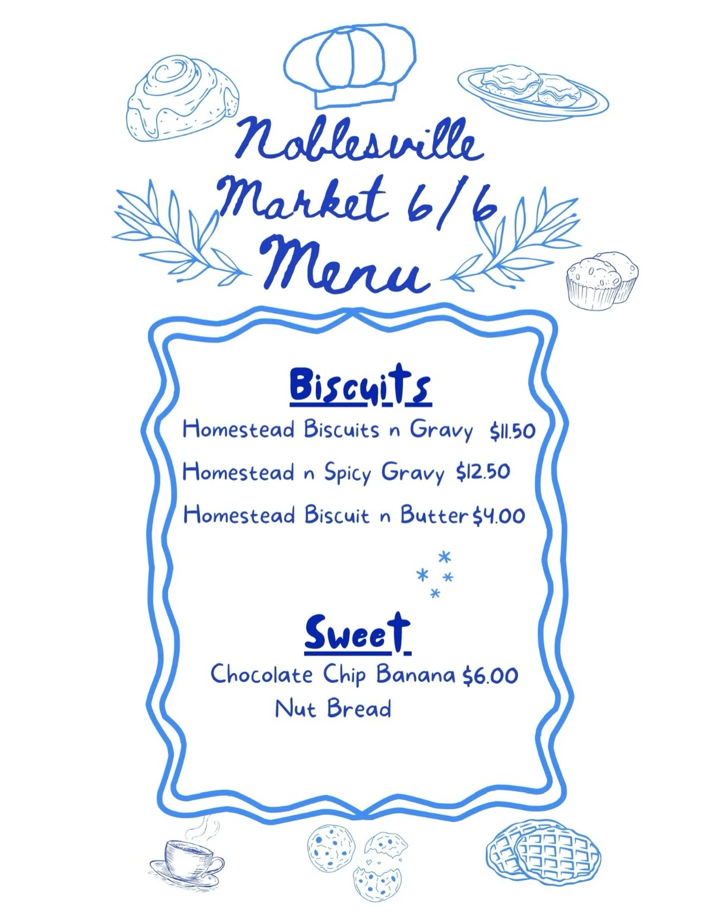 We&rsquo;ll be at the Noblesville Market this weekend!!

If you&rsquo;ve been meaning to come find us, this is your moment 💛
We&rsquo;ll have hot biscuits + gravy (classic + spicy), buttered biscuits, and \somethin sweet.

Come grab breakfast, hang 