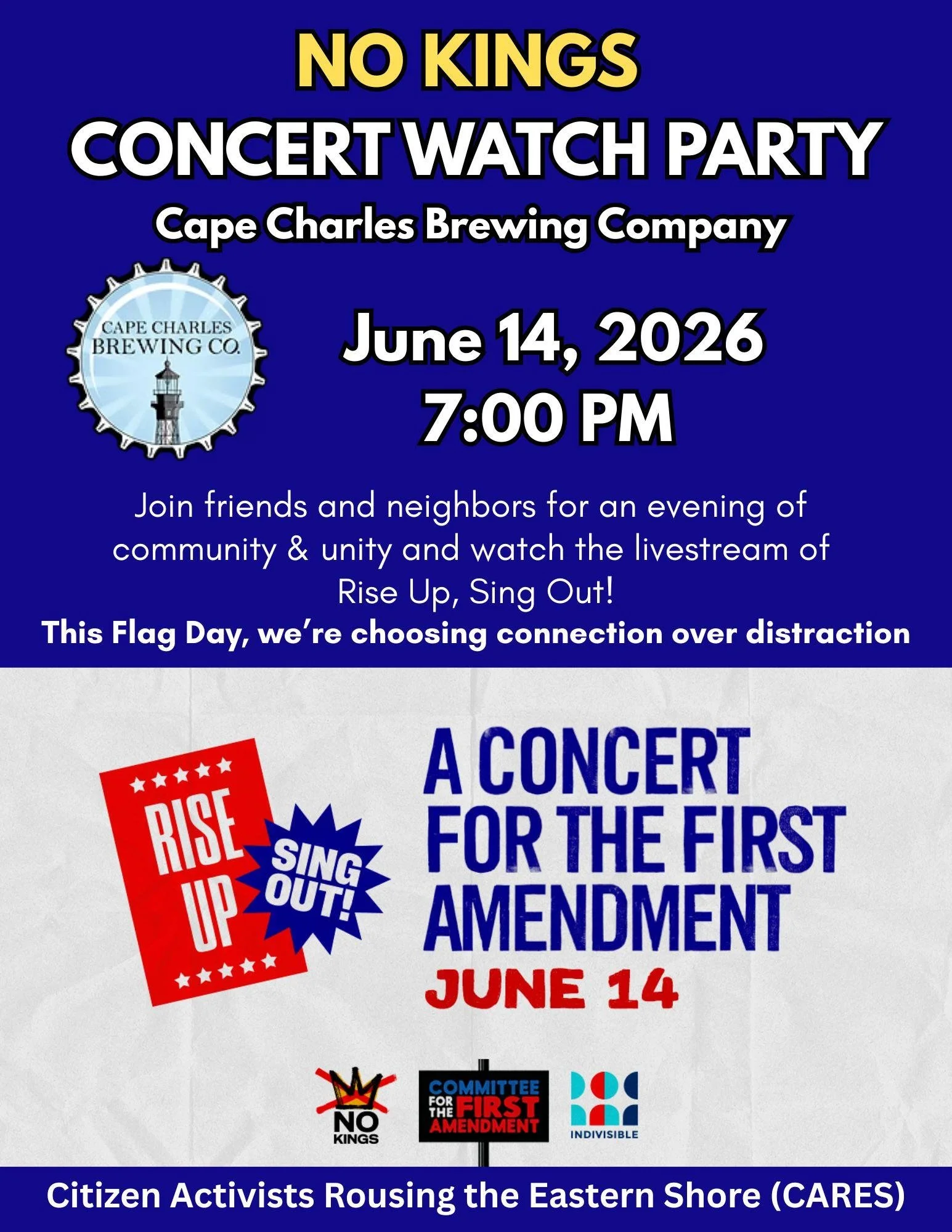No Kings Concert Watch Party