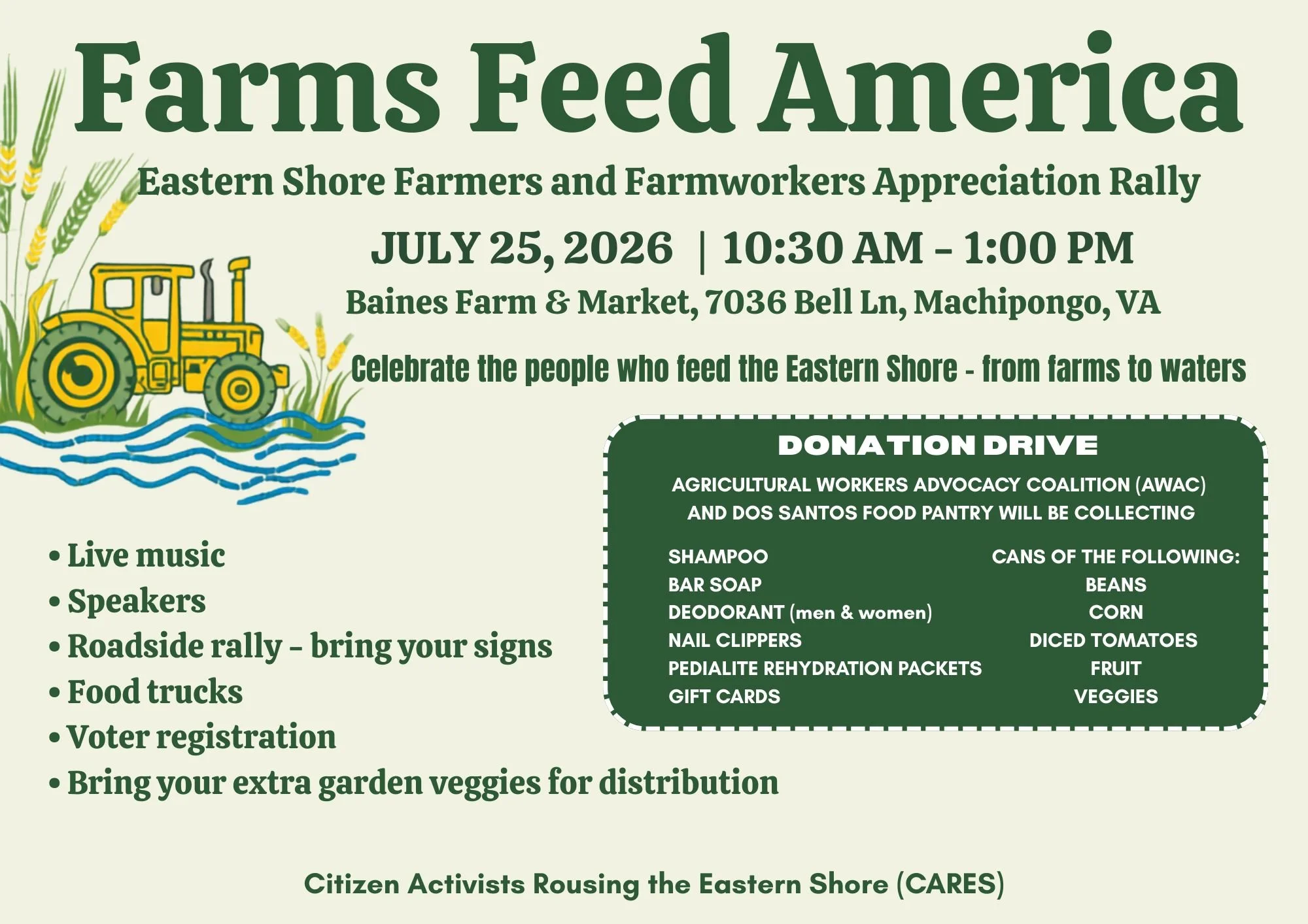 Farms Feed America - Farmers & Farmworkers Appreciation Rally
