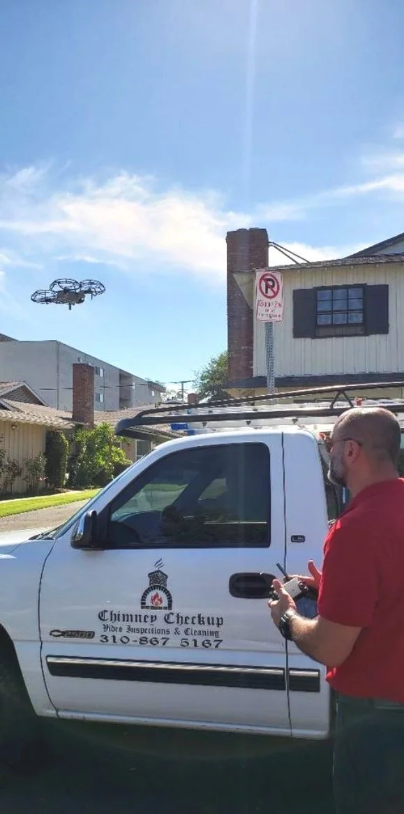 Using our Drone camera for aerial chimney views
