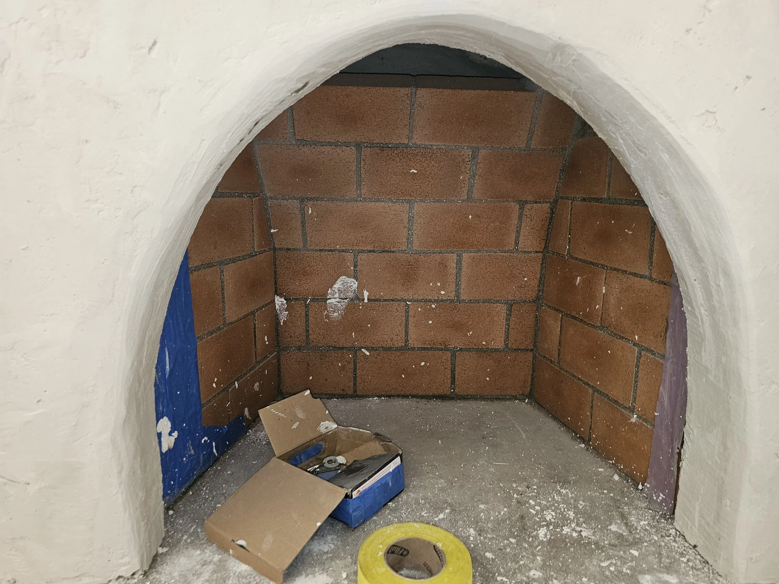 Custom fireplace firebox rebuild