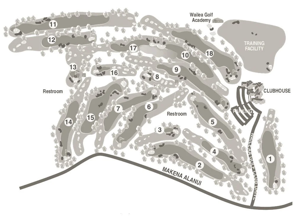Wailea Golf Course Map