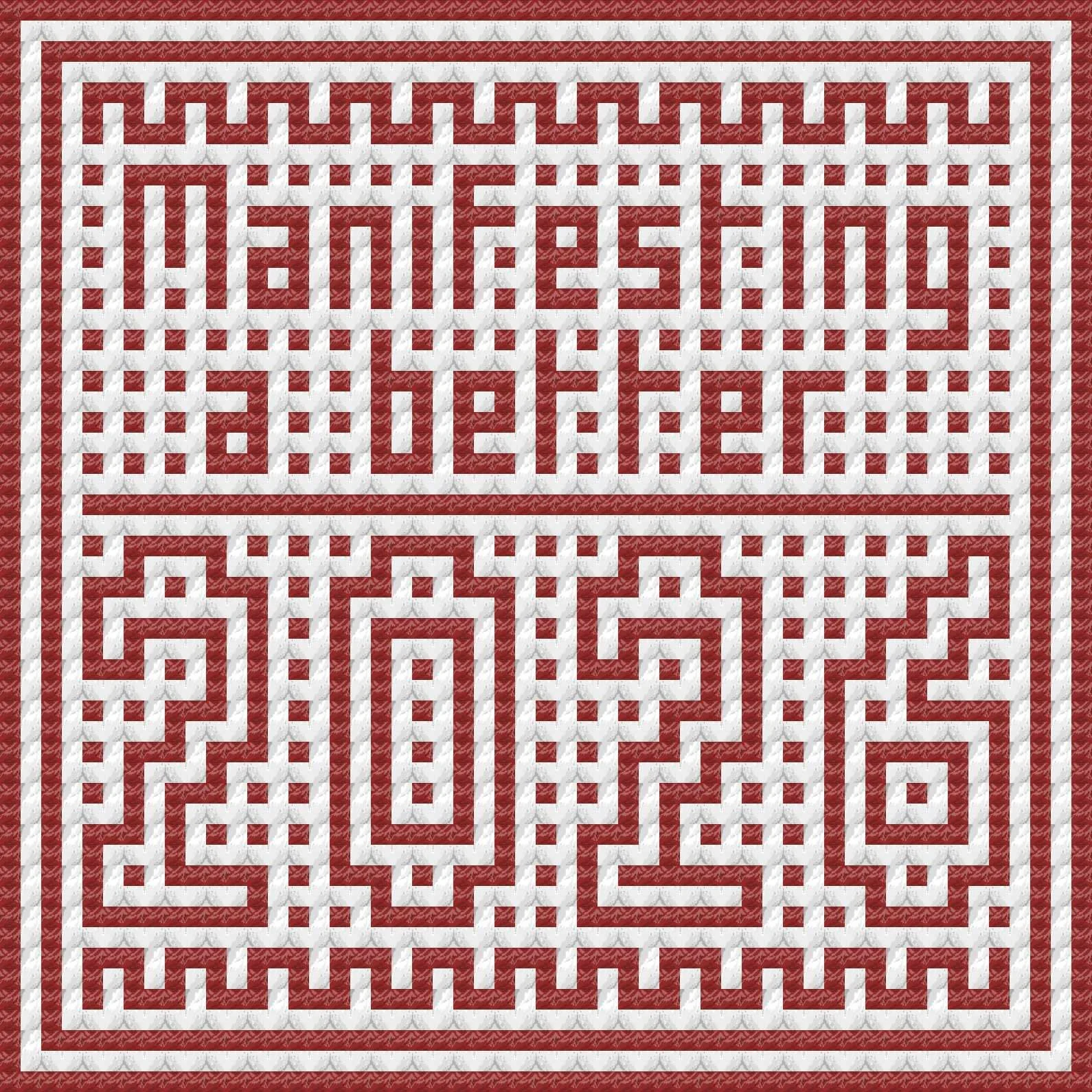 Manifesting A Better 2026 - Interlocking Crochet Square - Day 17 - 2025 Unhinged Christmas CAL 