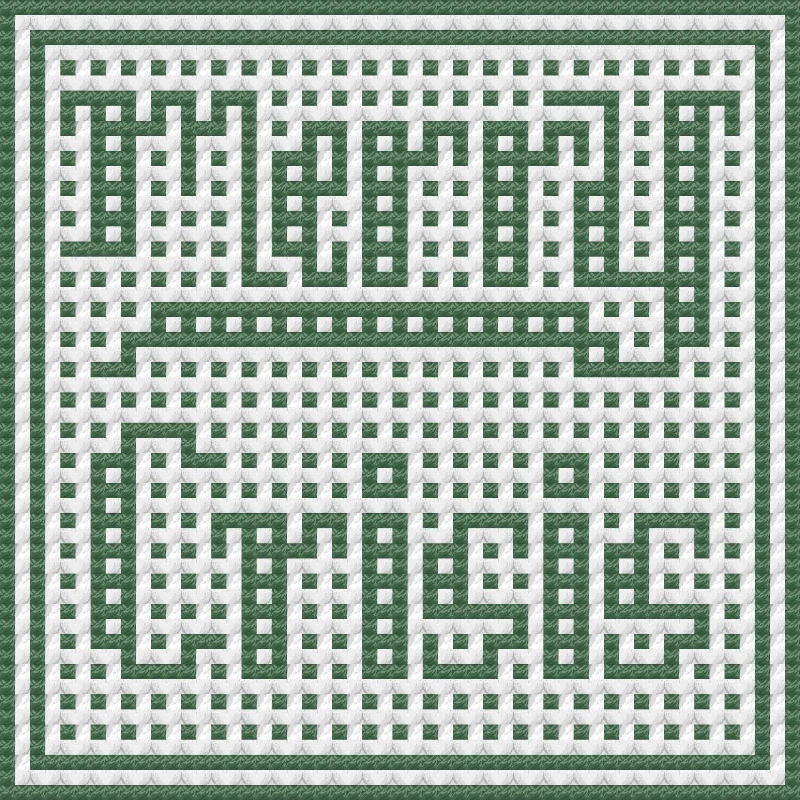 Merry Crisis - Interlocking Crochet Square - Day 18 - 2025 Unhinged Christmas CAL 