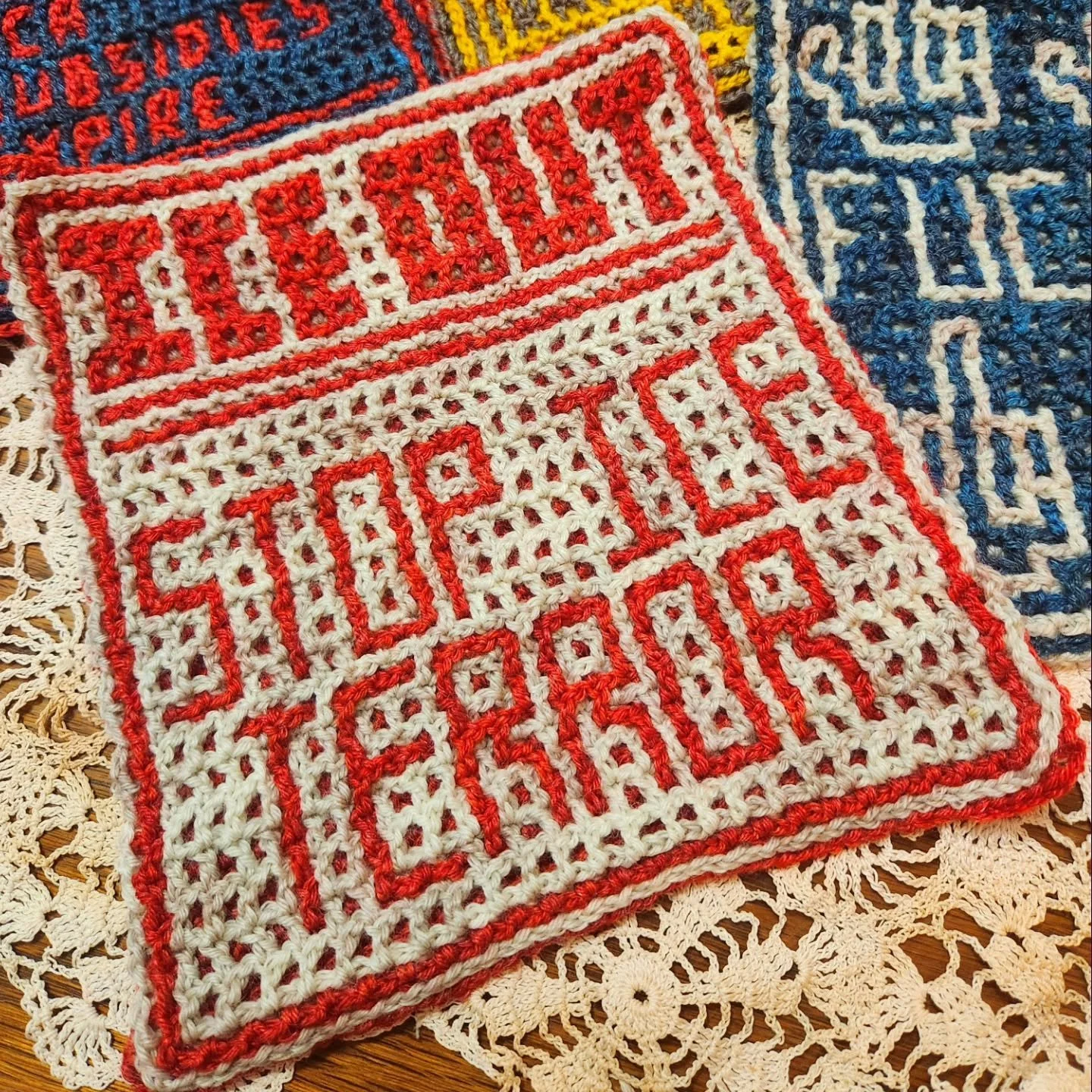 #interlockingcrochet #fuckice #Crochet #yarn #50501 @minnesota50501