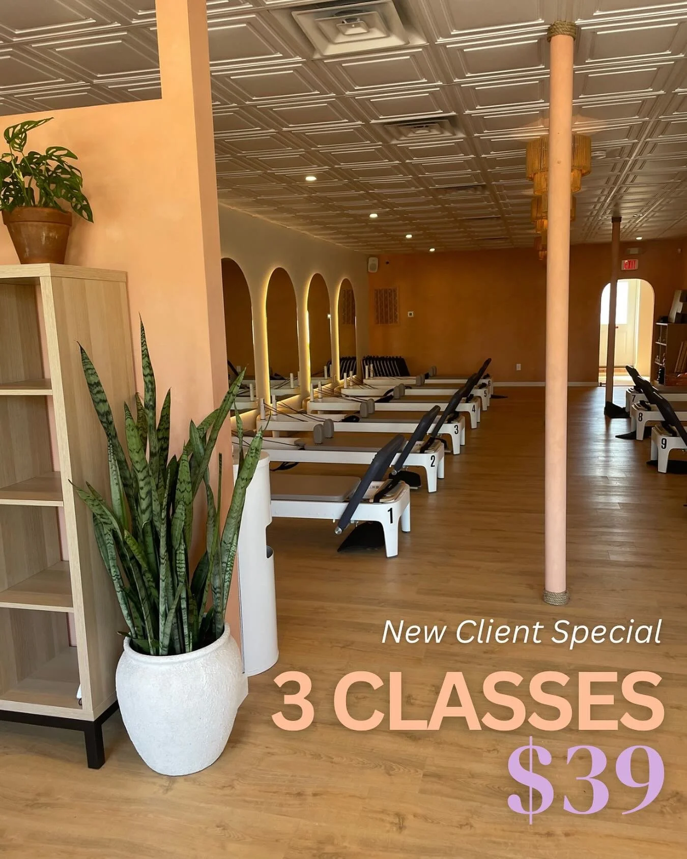 Step into the peach glow 🍑
Your new Pilates community is here with a special welcome:

New Client Special &mdash; 3 Classes for $39

Move, strengthen, and feel at home in our fresh new studio.

📲 Book through our app or website today.

#PeachHouseP