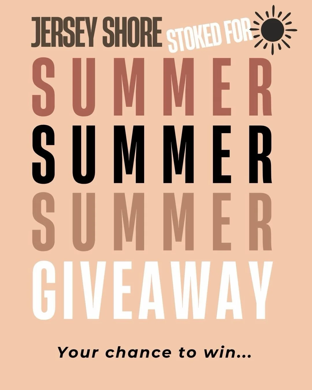☀️ JERSEY SHORE STOKED FOR SUMMER GIVEAWAY 

It&rsquo;s time to get summer-ready&hellip; Jersey Shore style 🌊 This beach badge giveaway is packed with over $600 worth of prizes from some of our favorite local businesses &mdash; making it way more th