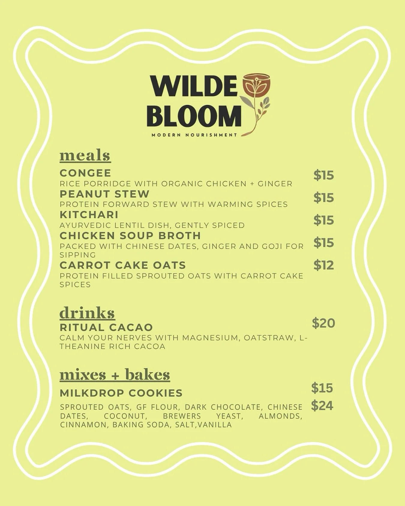 Hi friends 👋🏼 Here is our full menu available on our website or dm for a local order! While our meals are great for your postpartum journey they&rsquo;re perfect for any season of healing (or even a great camping trip). 

🌼 we offer shipping + loc