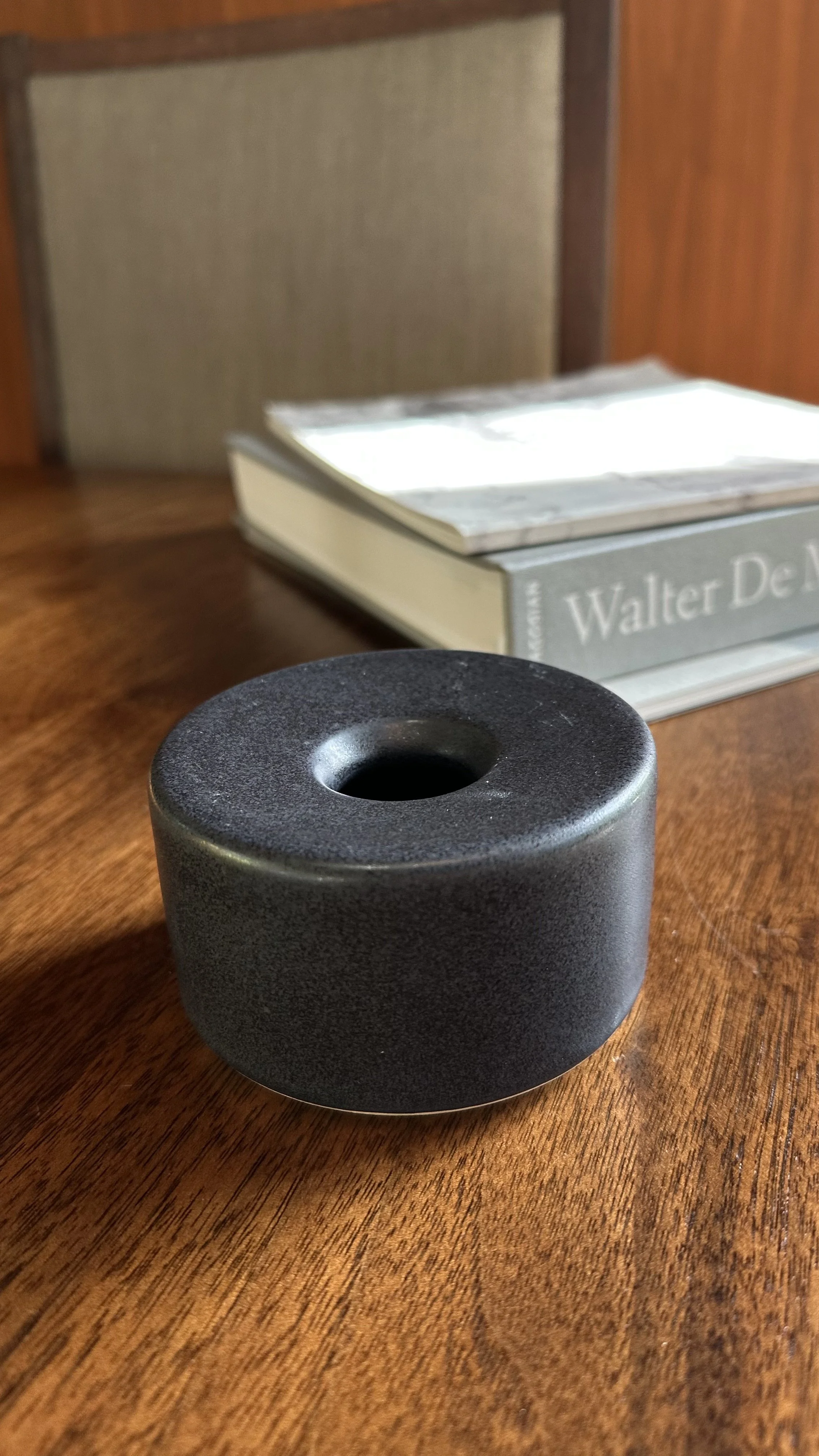Charcoal Donut Vase — No. 8