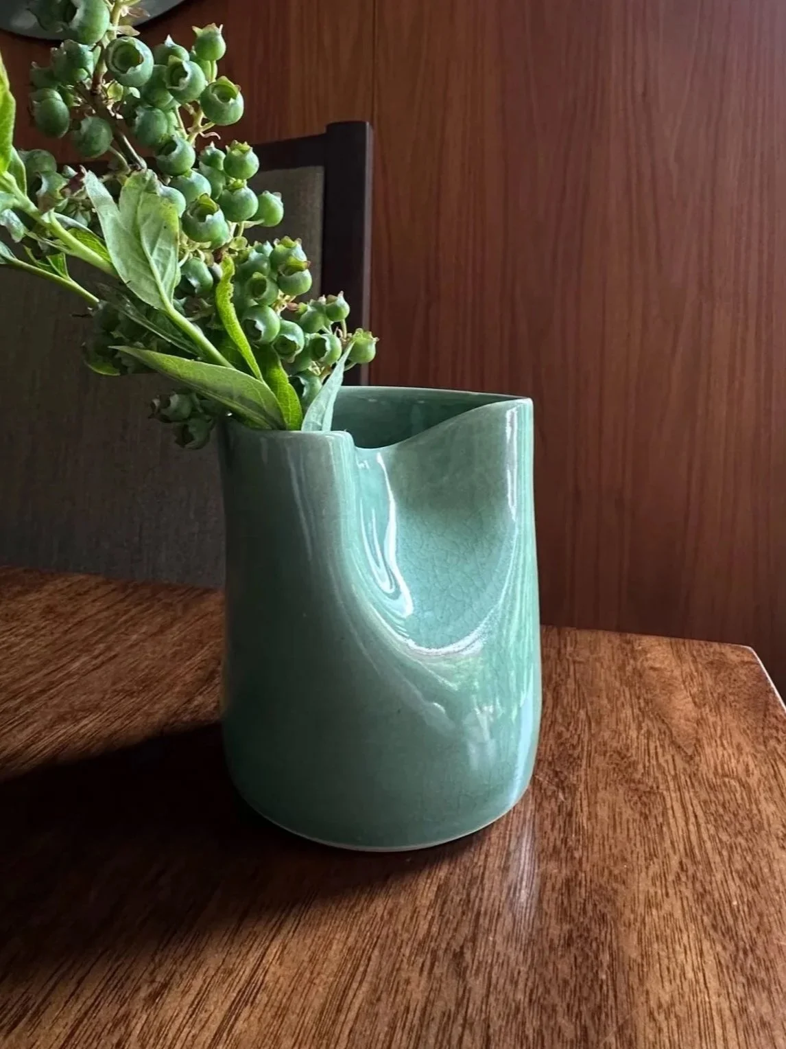 Celadon Fold Vase