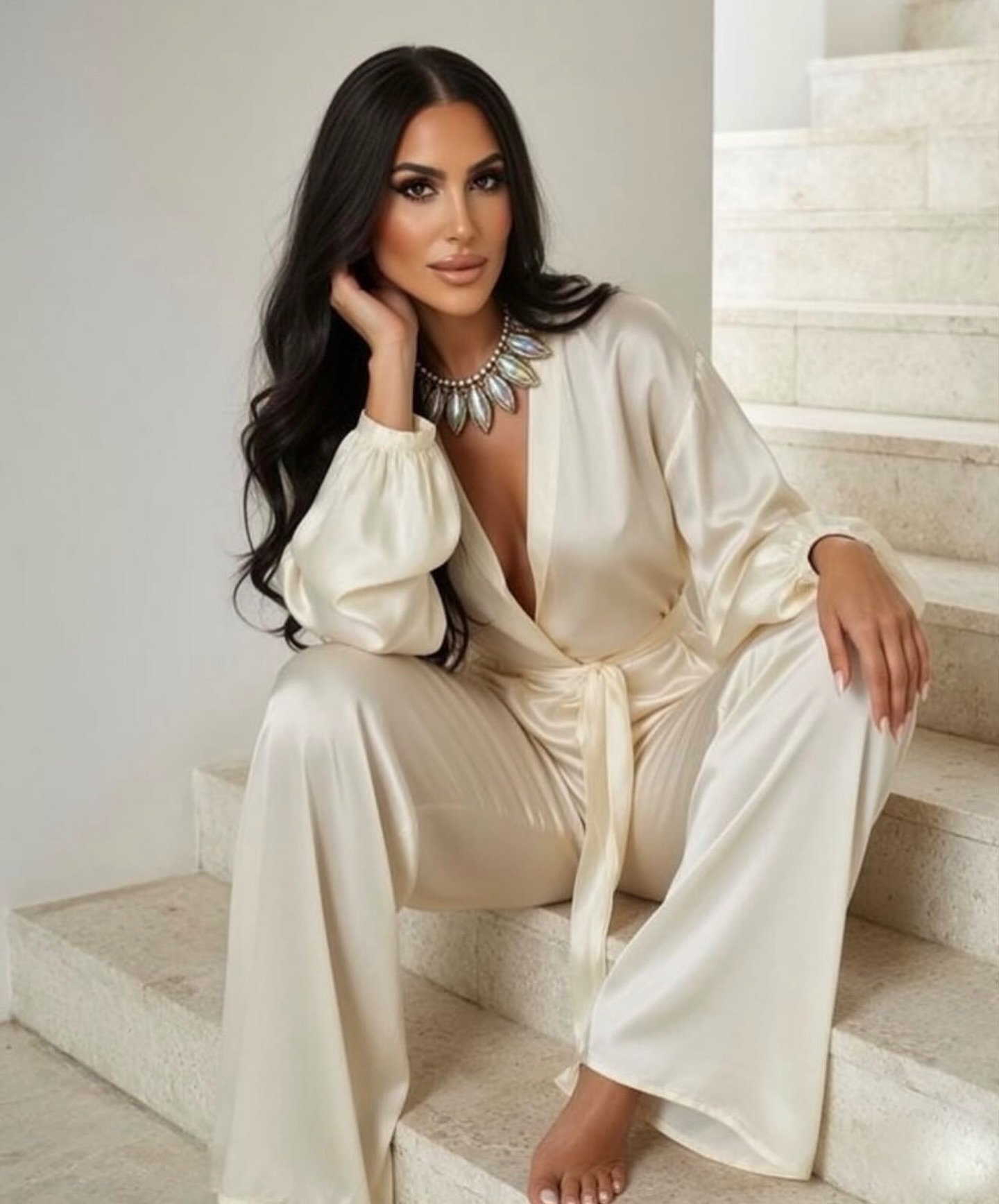 an icon @beautybrokerofficial 
makeup by @glossipgirl hair by @andrecelebhair