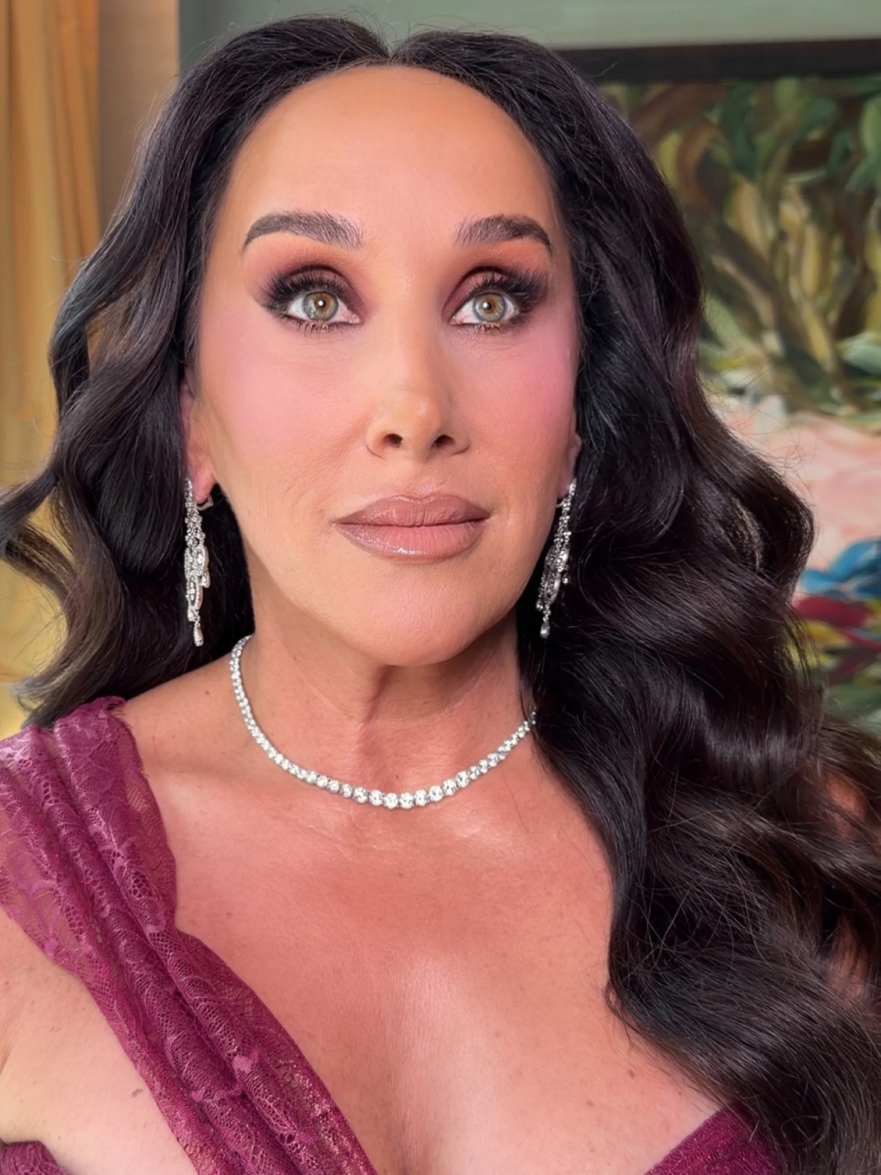 a vision. @jessicasieck for @thetonyawards 
hair by @anatiny 
Using @ardellbeauty 
@westmorebeauty 
@charlottetilbury shadows 
@tartecosmetics pencils 
@patricktabeauty transition blush &amp; regular blush 
@diorbeauty backstage glow palette 
@makeup