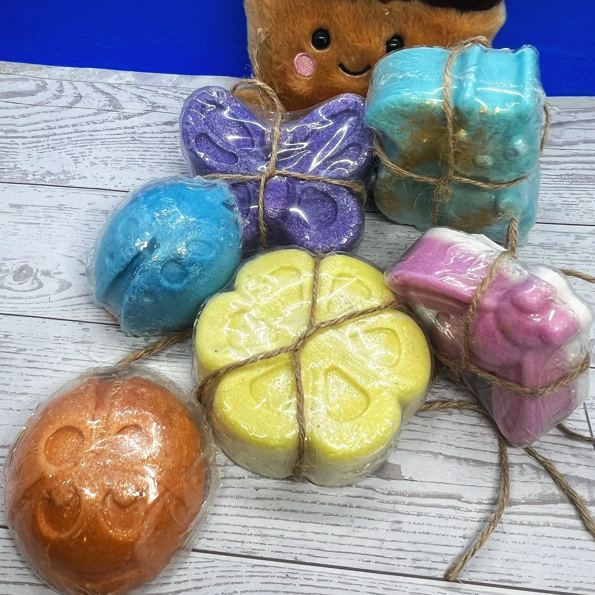 Artisan-made, Goat Milk "Monkey Farts" soaps made for little hands. Monkey Farts soap is a popular, sweet, and fruity blend dominated by banana and grapefruit, with undertones of strawberry, kiwi, bubblegum, and vanilla. They come in a variety of cut