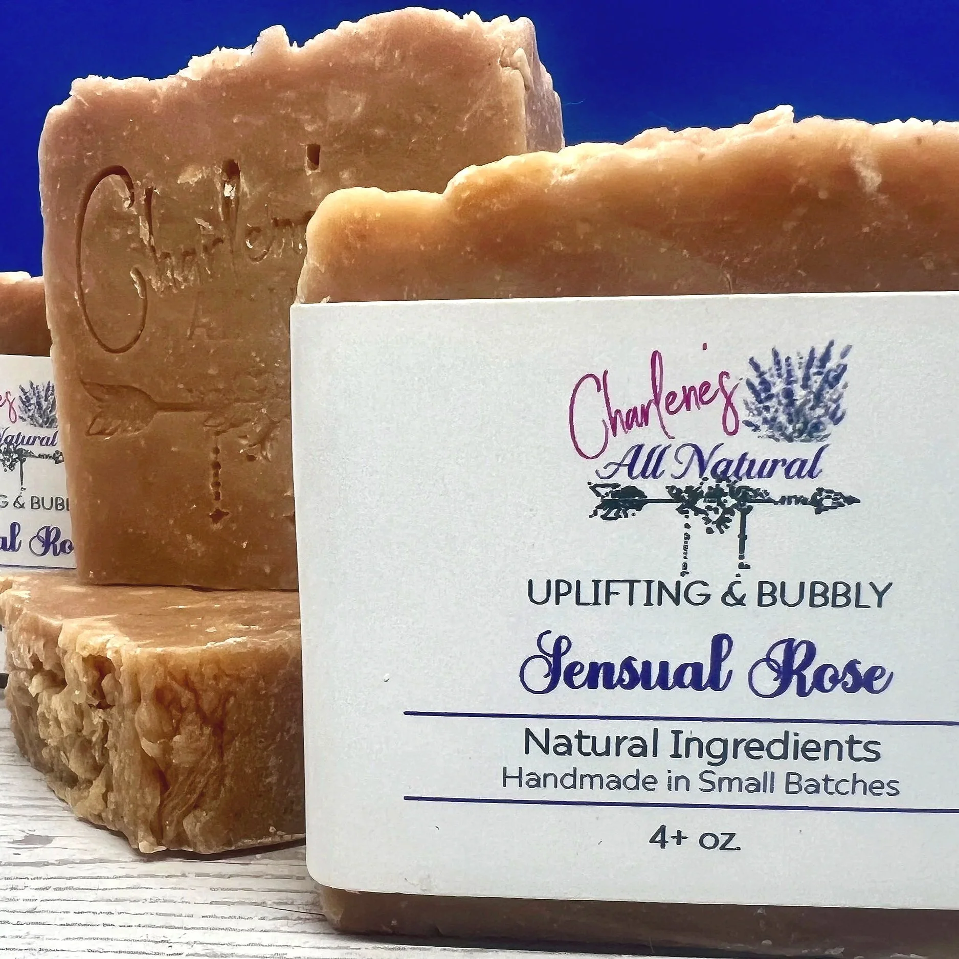 Artisan-made soap made with nourishing Tallow and moisturizing oils, Sensual Rose has a lovely, relaxing, floral rose scent and lots of moisturizing skin benefits. This bubbly and uplifting soap is good for your skin and may help beat the anxiety of 